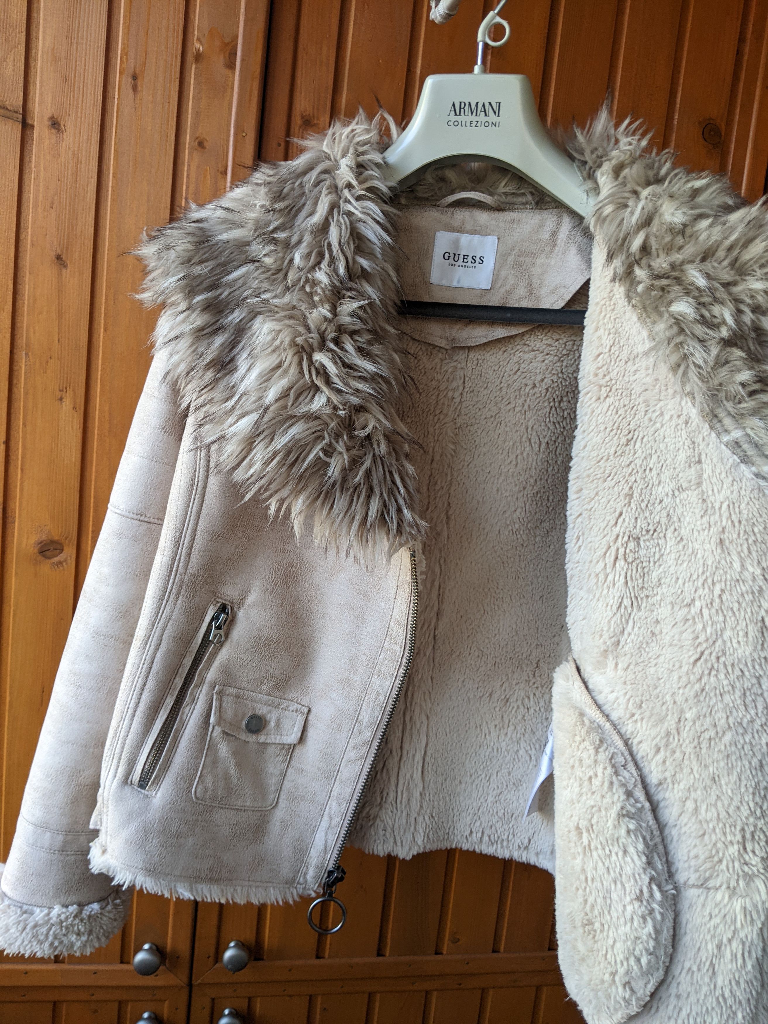Guess Guess Sherpa Faux Fur Chinchilla Zip Jacket Vintage Dior YSL Size XS / US 0-2 / IT 36-38 - 6 Thumbnail