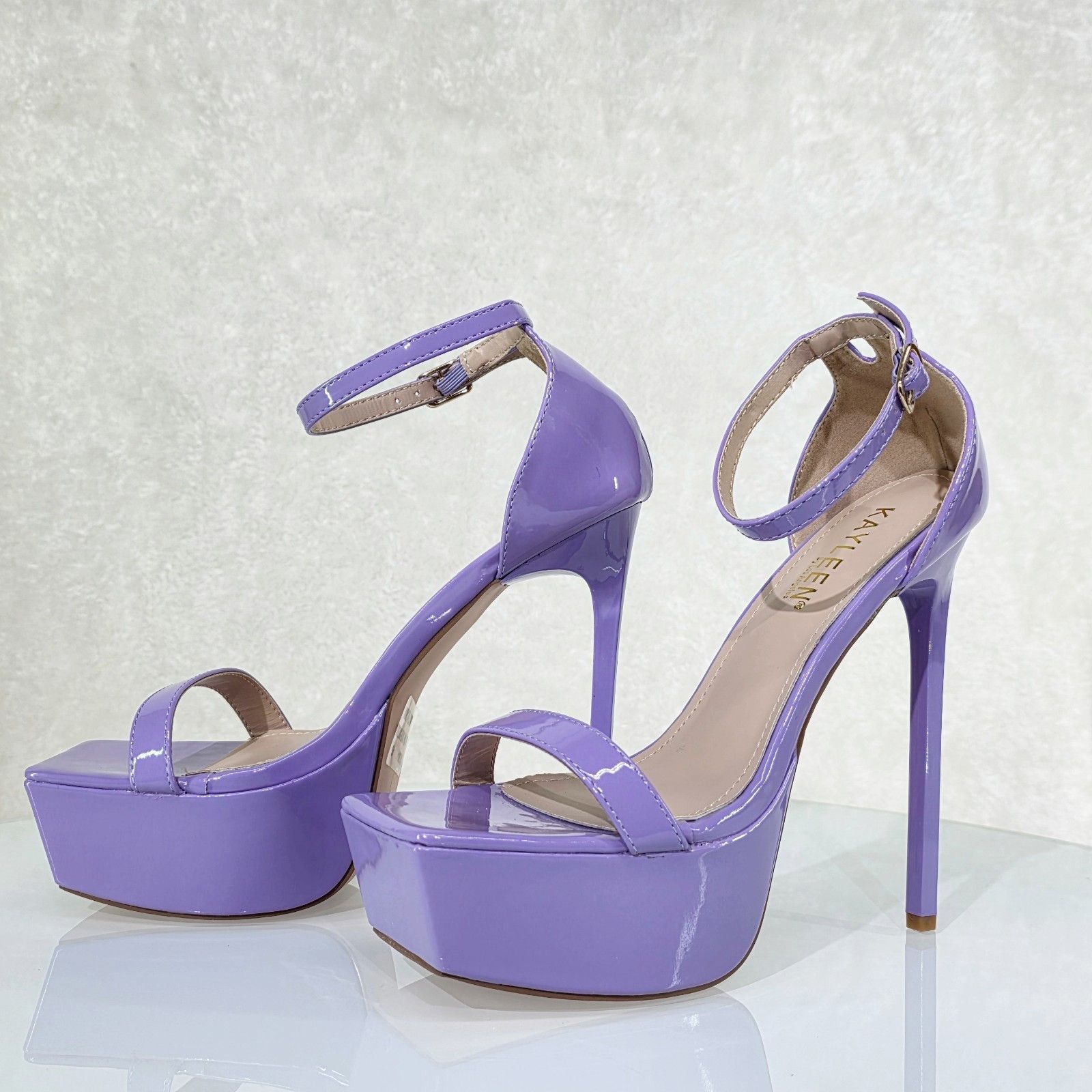 Other Tinks Lilac Purple Slim Stiletto Platform High Heels Ankle S Size US 6.5 / IT 36.5 - 6 Thumbnail
