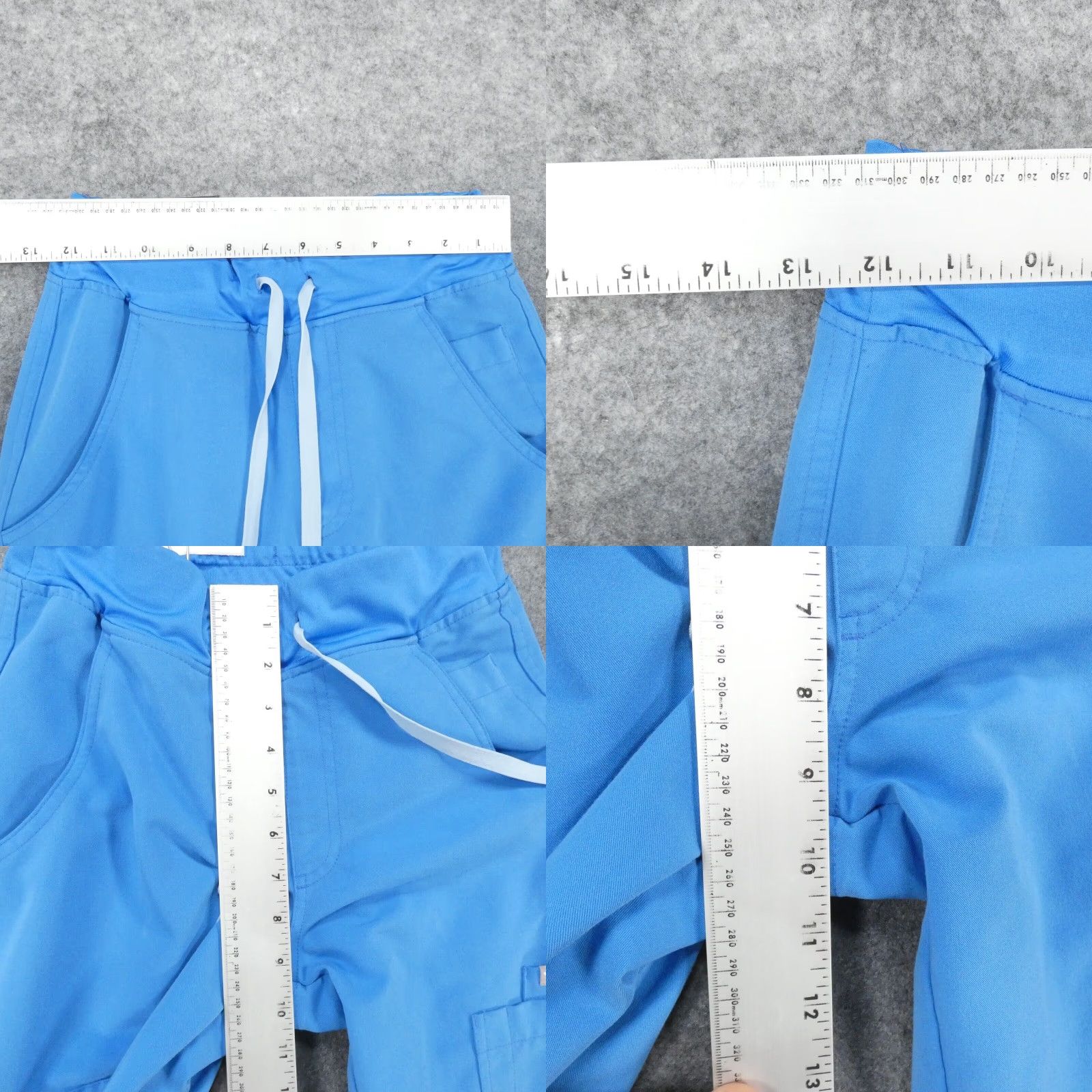 Vintage FIGS Scrub Pants Womens 2XS/P Blue Drawstring Medical Solid Size 24" / US 00 / IT 34 - 8 Thumbnail