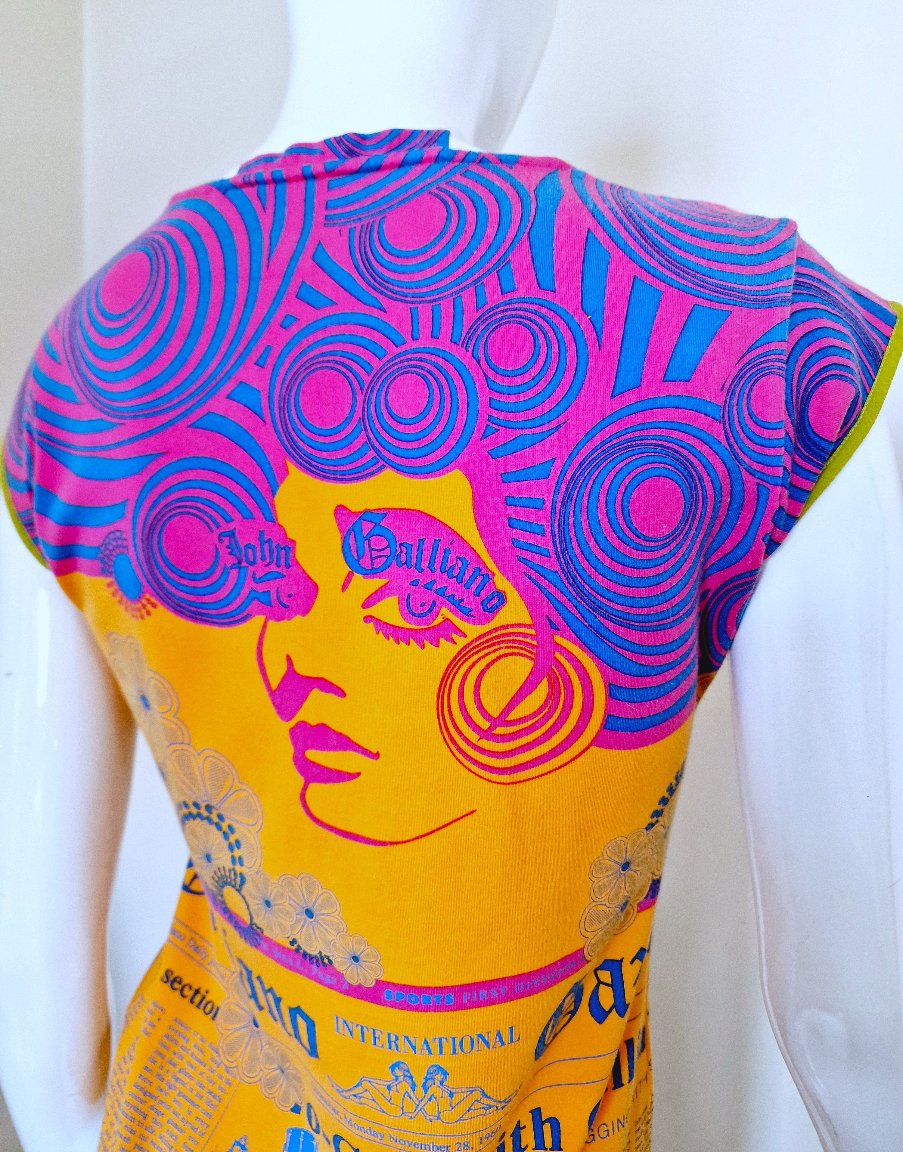John Galliano John Galliano Silk Gazette Newspaper News Medium Top Tee Size M / US 6-8 / IT 42-44 - 5 Thumbnail