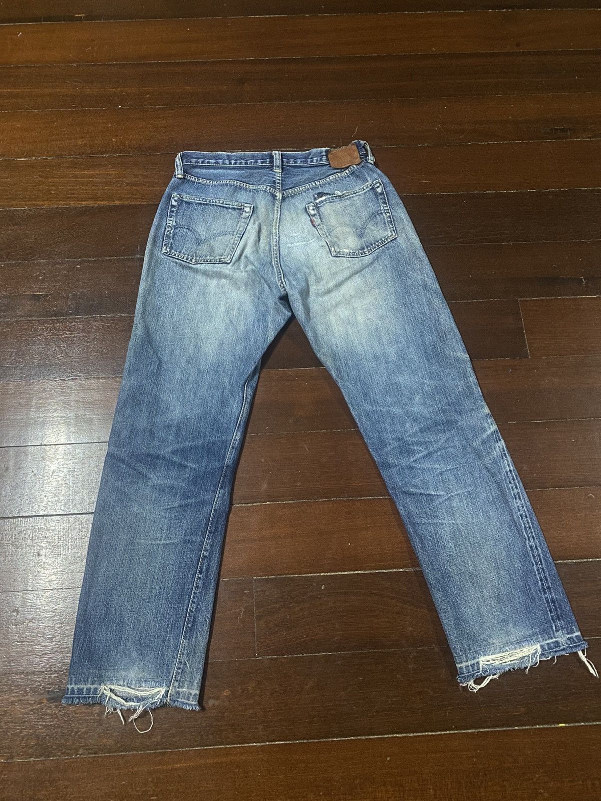 Full Count & Co. vintage full count selvedge distressed mud wash denim pants Size US 30 / EU 46 - 15 Thumbnail