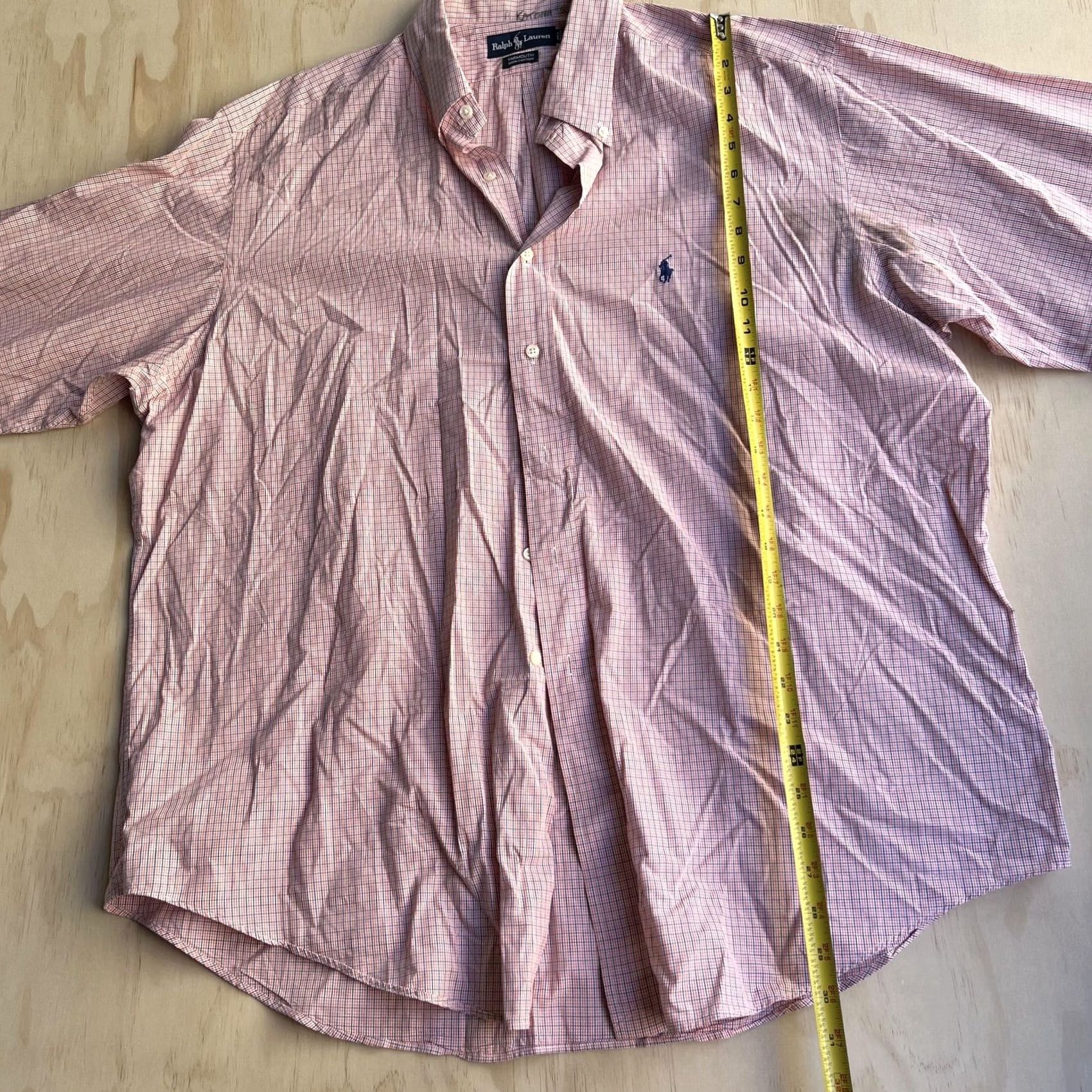 Ralph Lauren Ralph Lauren Yarmouth Shirt Mens XL Pink Check Long Sleeve Button Down Pony Logo Size US XL / EU 56 / 4 - 5 Thumbnail