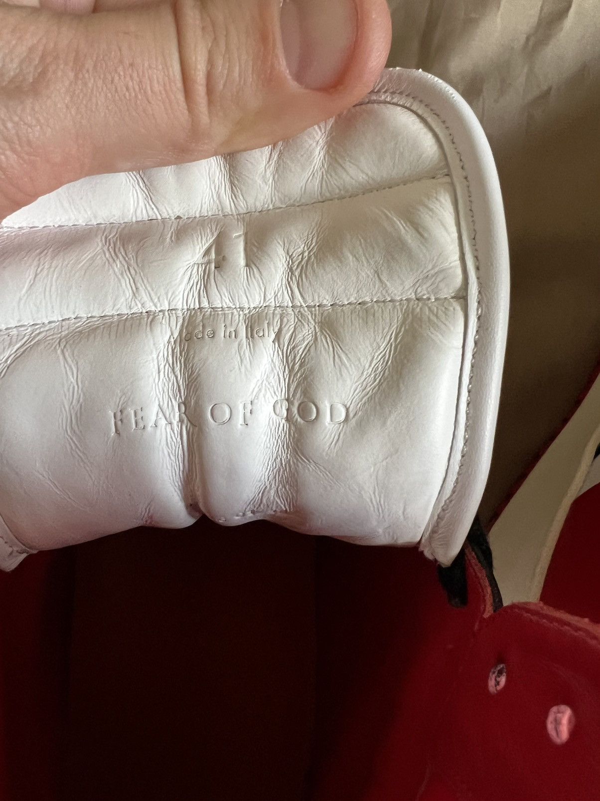 Fear of God Fear of God - Basketball Leather High-Top Sneakers Size 41 Size US 8 / EU 41 - 4 Thumbnail