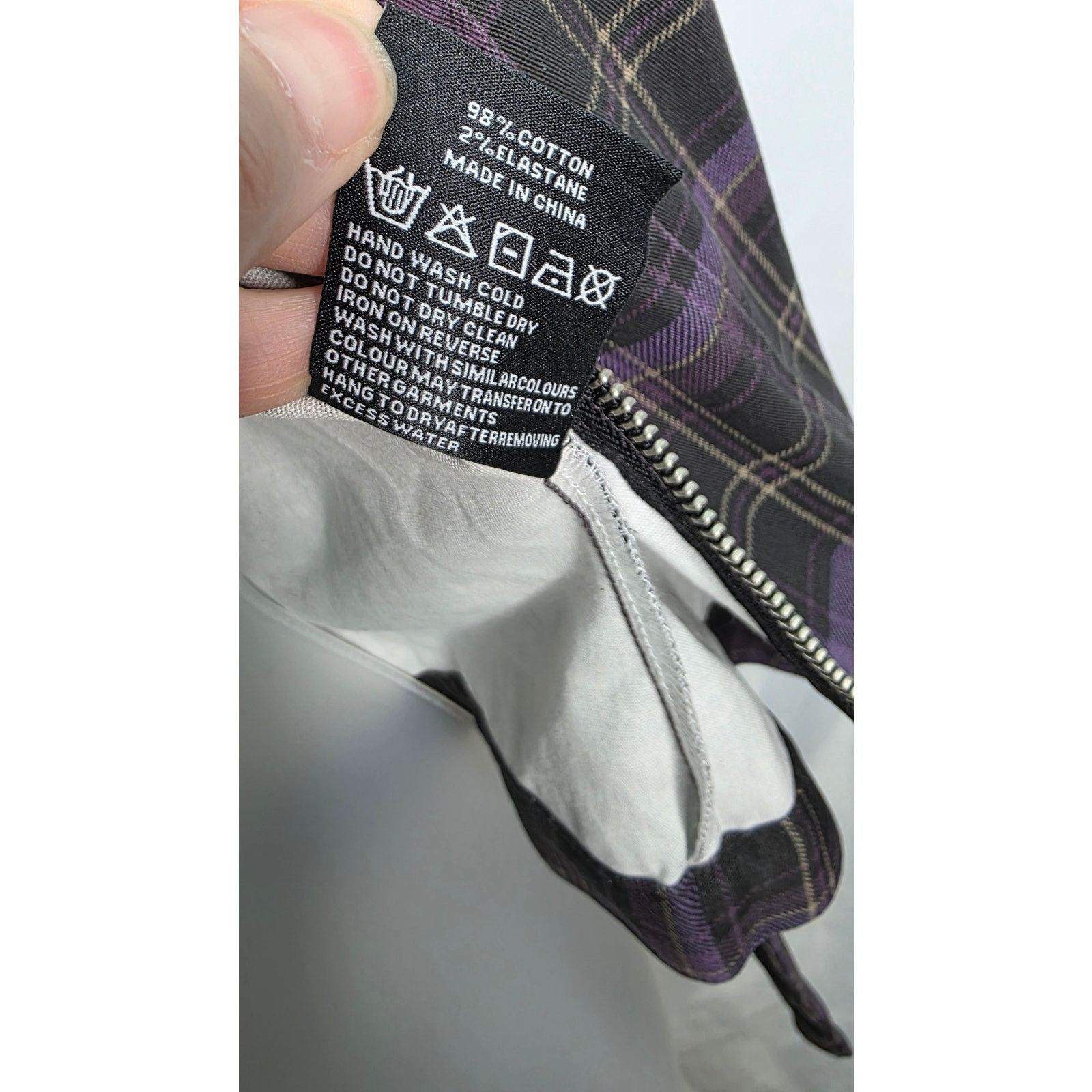 Killstar Killstar Purple Plaid Moto Jacket Women's M Gothic Grunge Size M / US 6-8 / IT 42-44 - 7 Thumbnail