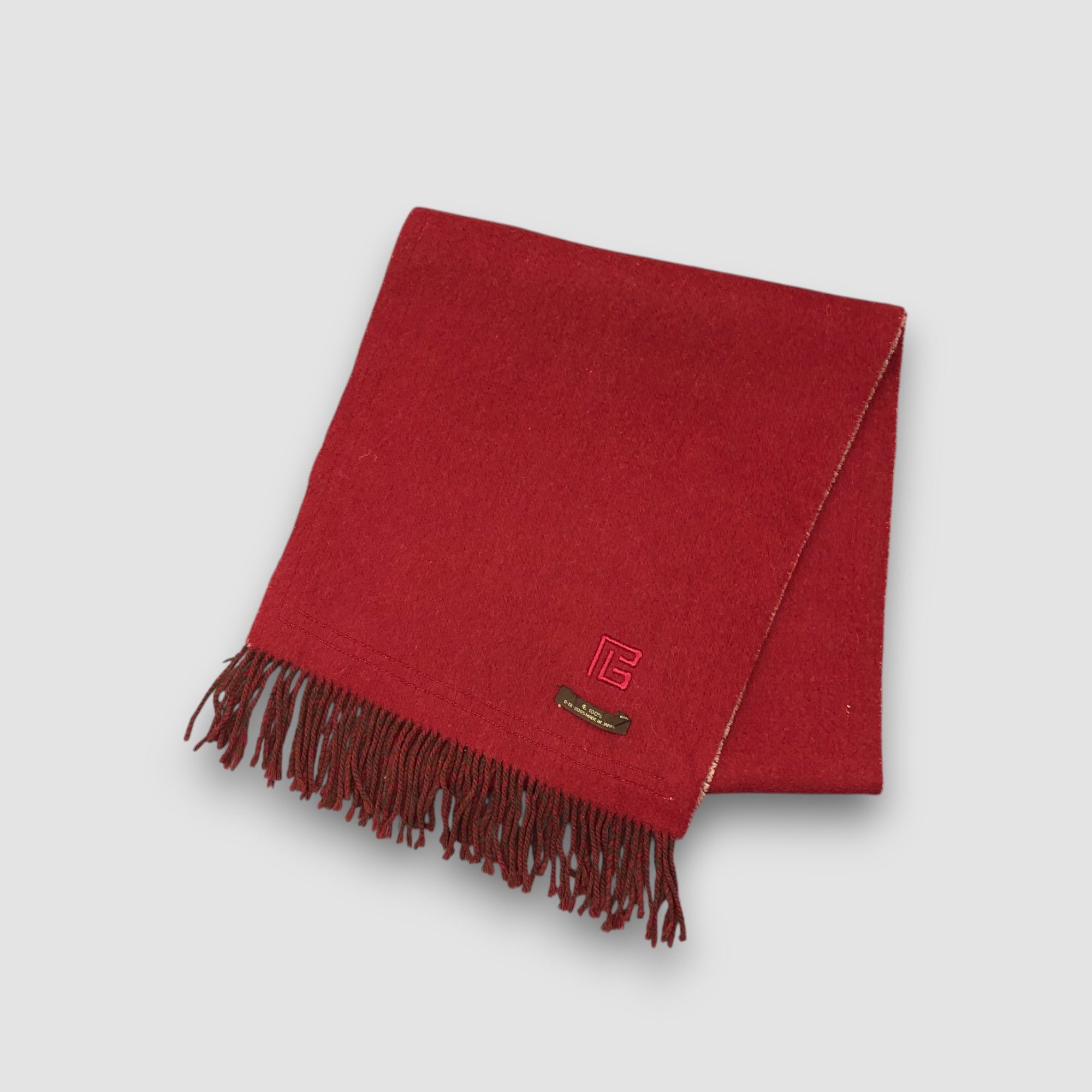 Japanese Brand Vintage Pierre Balmain Scarf Muffler Wool Winter Scarves Size ONE SIZE - 3 Thumbnail