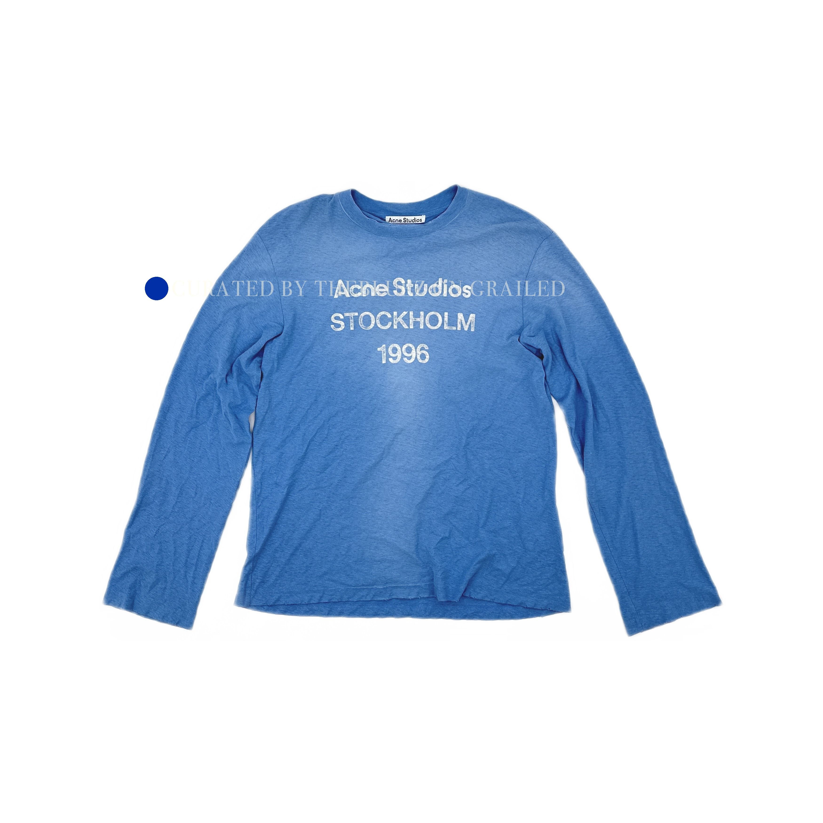 Acne Studios Stockholm 1996 Long Sleeve T-Shirt in Blue Size US XS / EU 42 / 0 - 1 Thumbnail