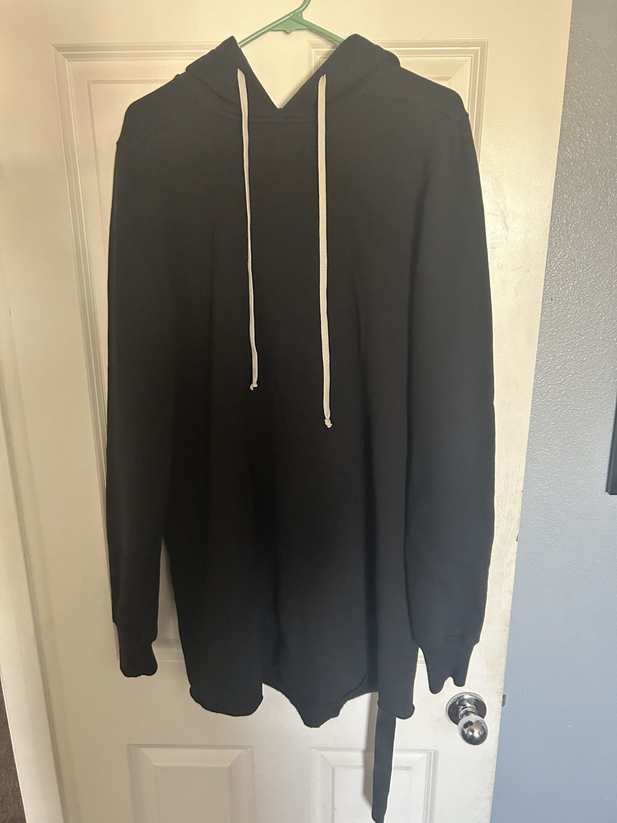 image of Rick Owens Drkshdw Rick Owens-Pullover Hoodie Black, Men's (Size Small)