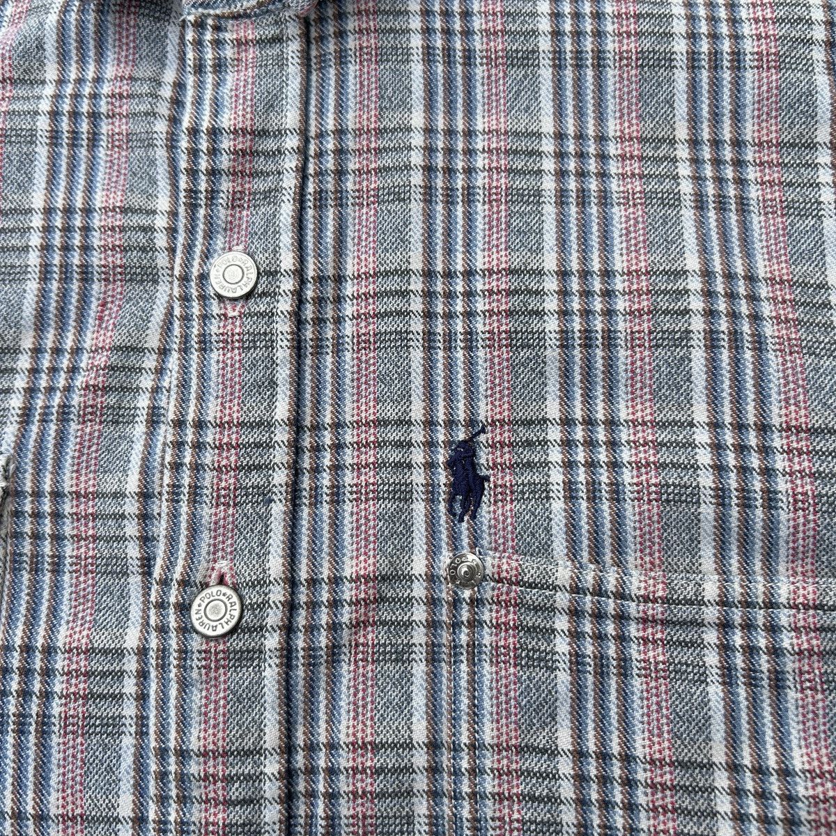 Polo Ralph Lauren × RRL Ralph Lauren × Vintage Vintage 80's Ralph Lauren cotton woven plaid flannel shirt Size US M / EU 48-50 / 2 - 5 Thumbnail
