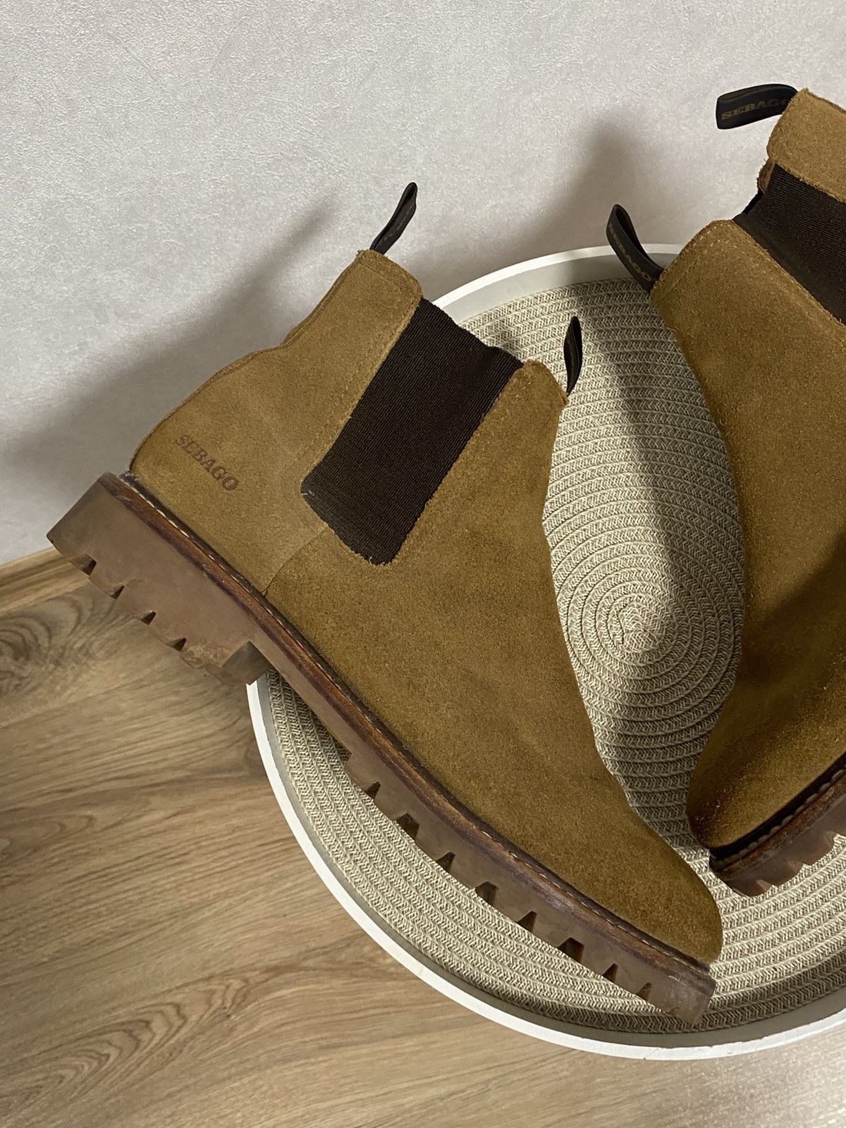 Sebago Sebago Brown Suede Chelsea Boots Size: 45 Size US 12 / EU 45 - 3 Thumbnail