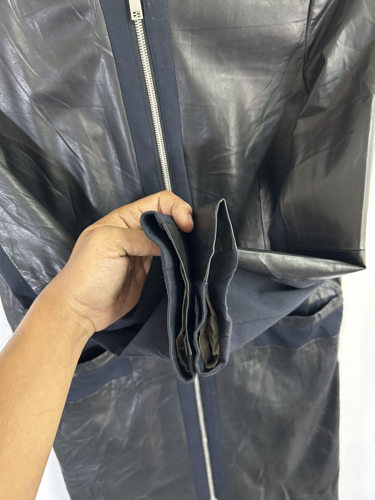 Paul Smith 🔥Paul Smith Black Leather Zipper Long Jacket Size S / US 4 / IT 40 - 7 Thumbnail