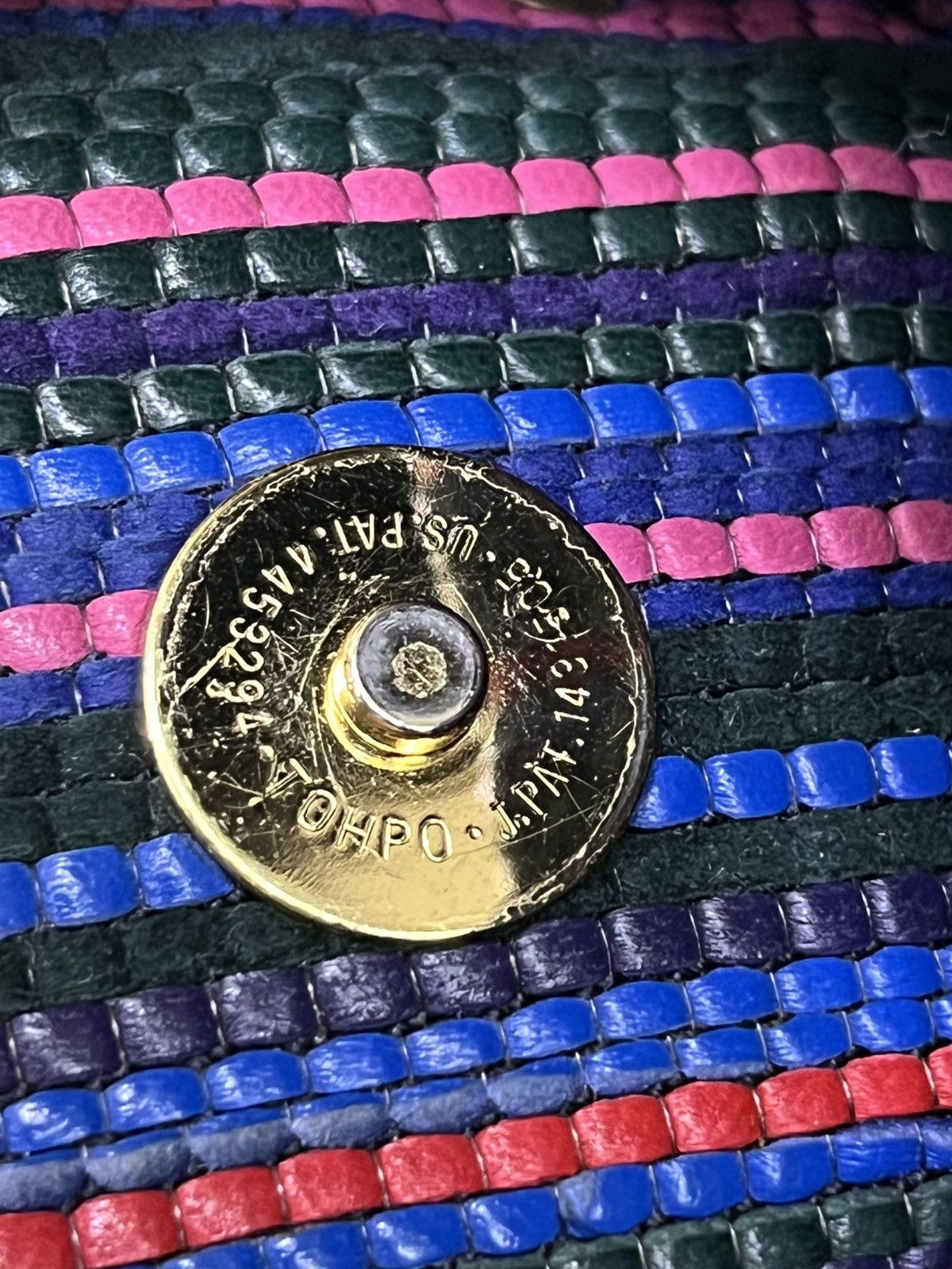 Delvaux RARE🔥Vintage Delvaux Woven Stripe Leather D Charm Bag Size ONE SIZE - 16 Thumbnail