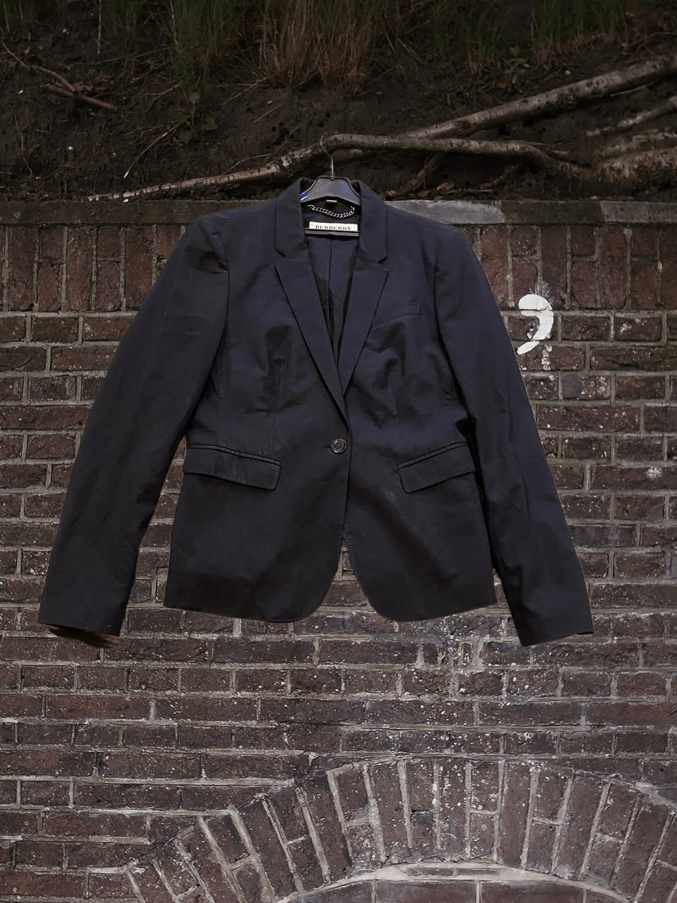 Burberry vintage Burberry blazer black Streetwear Y2K Size L / US 10 / IT 46 - 1 Thumbnail