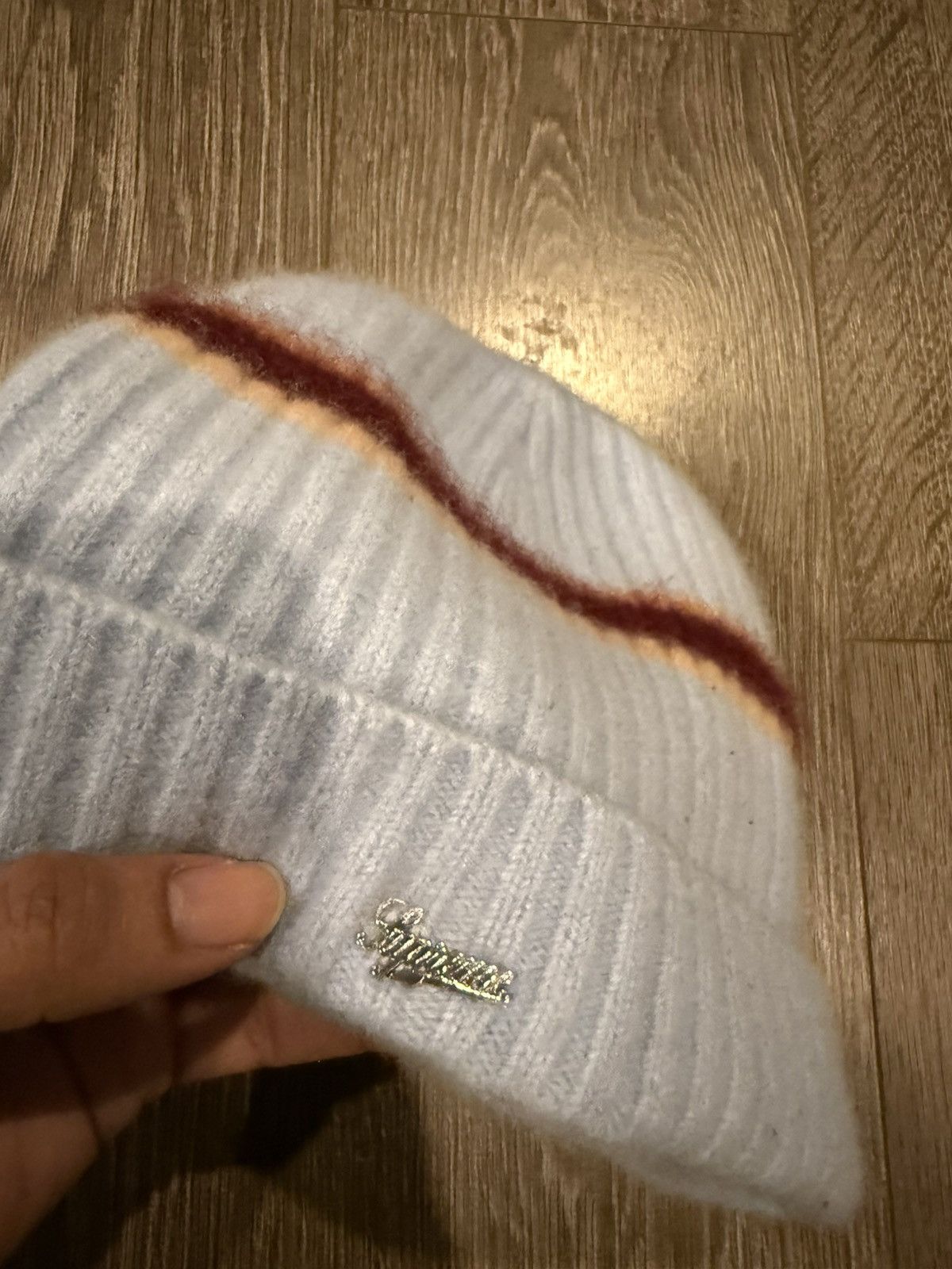 Supreme Supreme Stripe Cashmere Beanie Size ONE SIZE - 3 Thumbnail