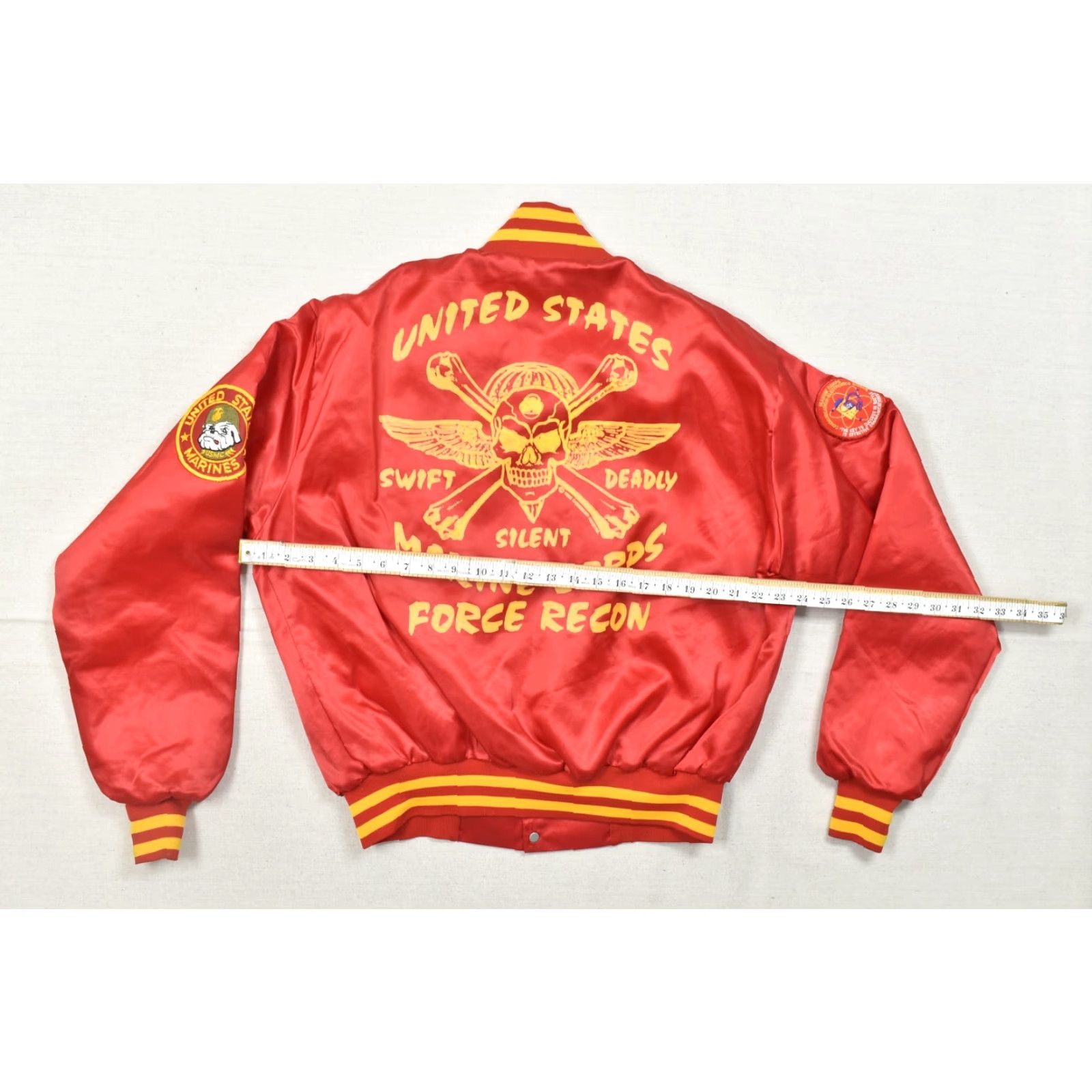 Soffe VINTAGE Soffe Jacket Mens L Red Satin Bomber Jacket US Marines Force Recon Size US L / EU 52-54 / 3 - 3 Thumbnail