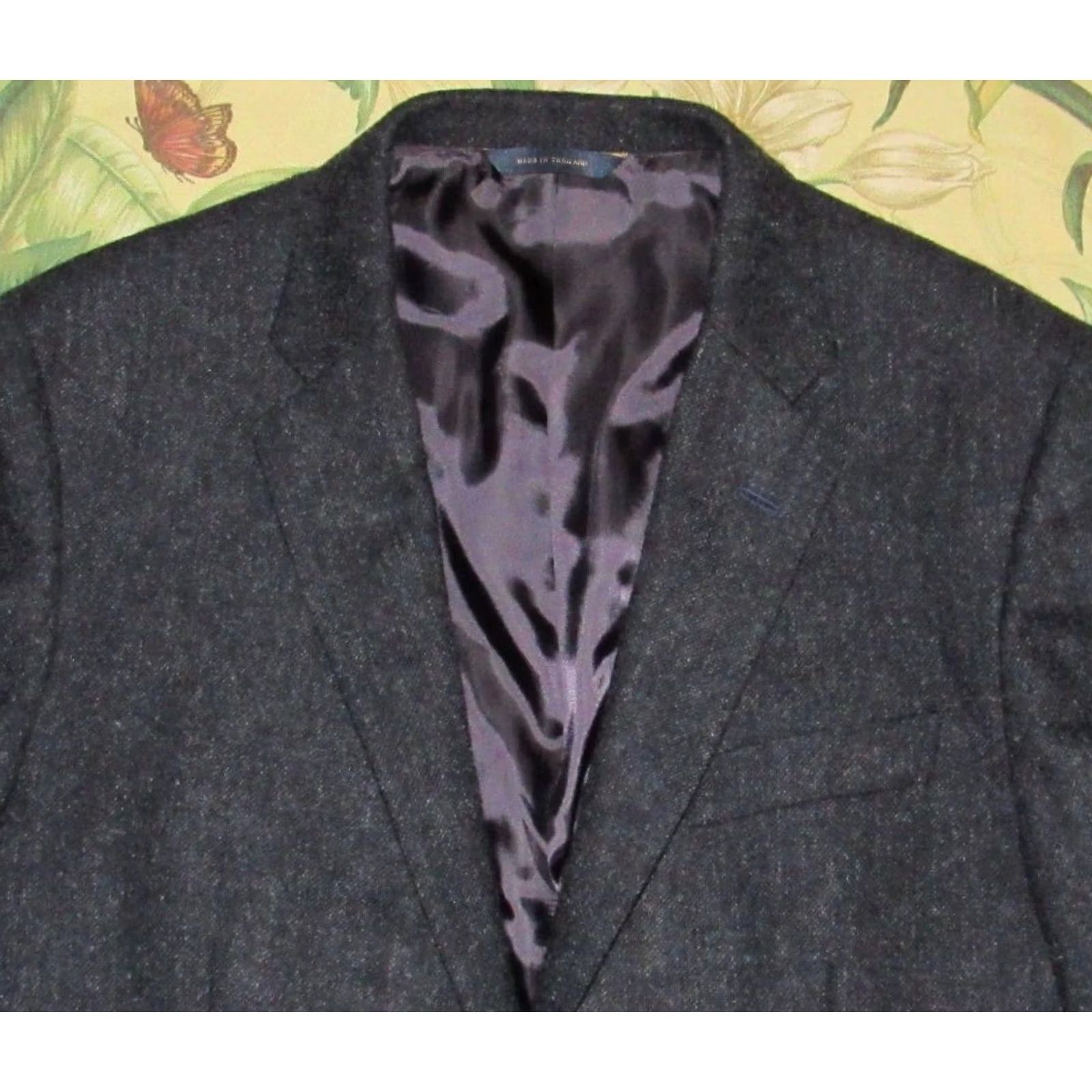Brooks Brothers BROOKS BROTHERS Blue Shetland Cheviot Wool Tweed Blazer Jacket 42R Size 42R - 2 Thumbnail