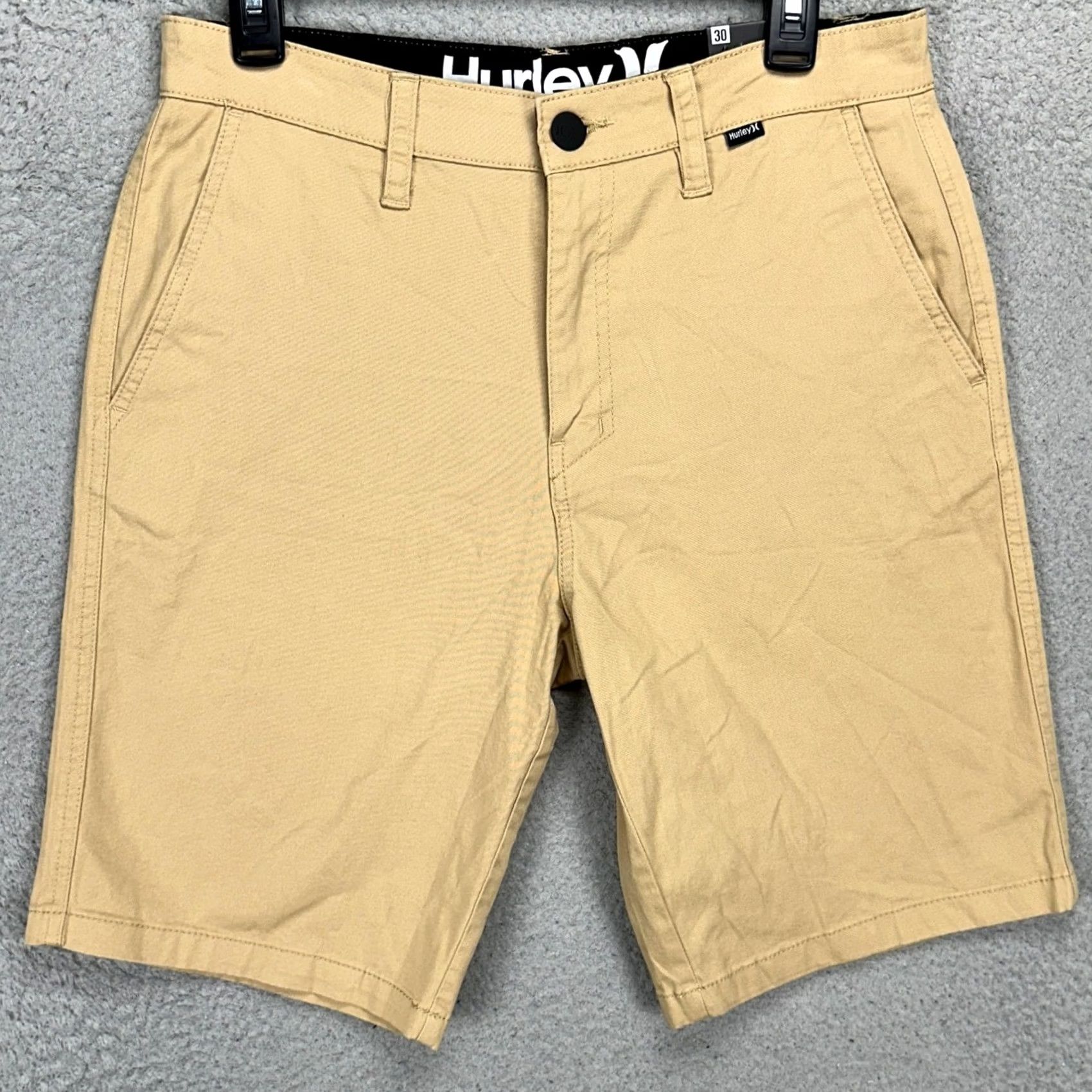 Hurley Hurley Mens Cotton Walk Shorts 30 Tan Casual Khaki Stretch Flat Front Pocket NEW Size US 30 / EU 46 - 2 Thumbnail