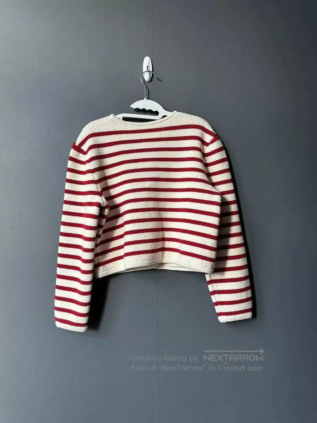 Celine celine red and white striped knit sweater. Size S / US 4 / IT 40 - 2 Thumbnail