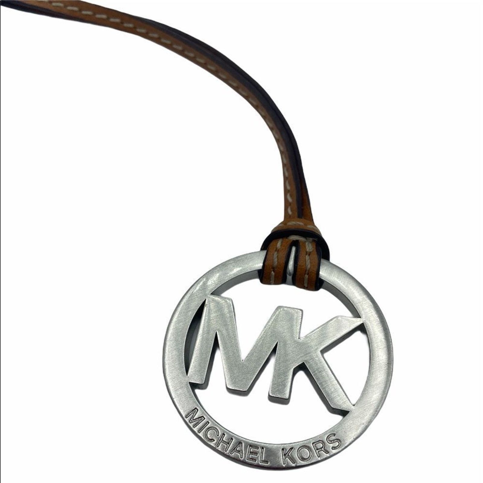 Michael Kors MICHAEL KORS Tan Leather Sliver Logo Bag Charm Size ONE SIZE - 4 Thumbnail