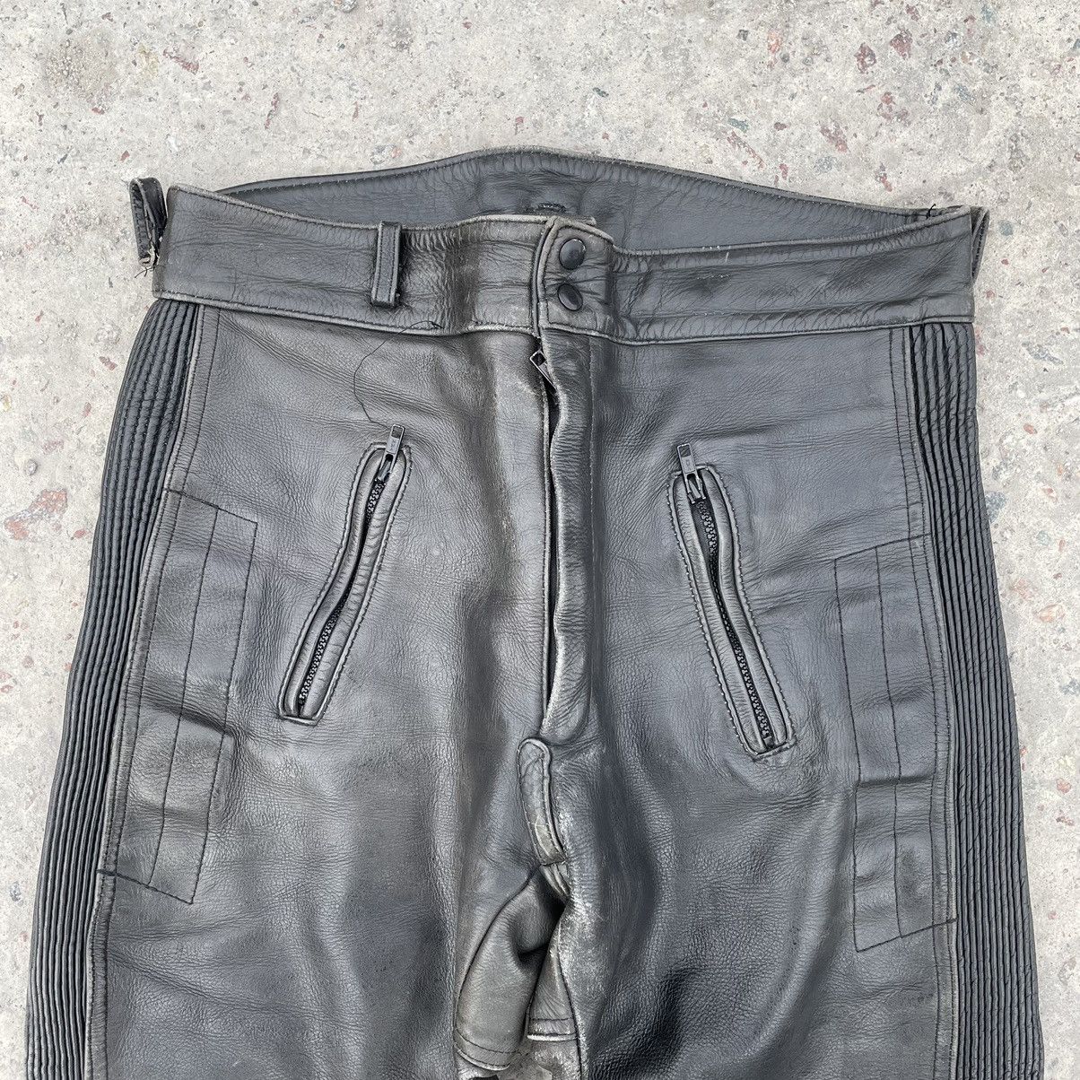Other Vintage Moto Leather Pants 52 90s USA Hype Japanese Style Size US 33 - 5 Thumbnail