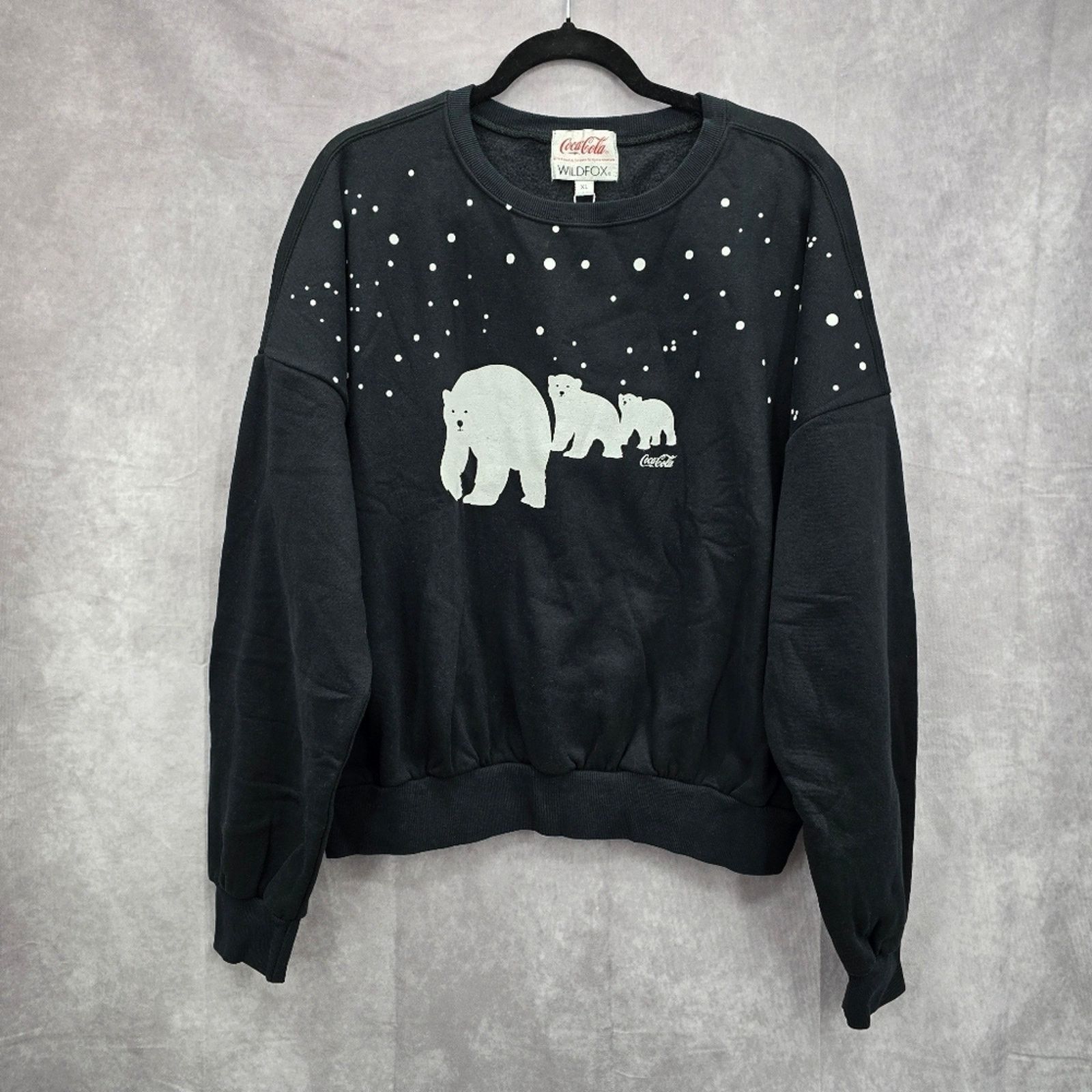 Wildfox Wildfox × Coco-Cola Bears Fifi Jet Black Sweater Pullover XL Size XL / US 12-14 / IT 48-50 - 1 Thumbnail