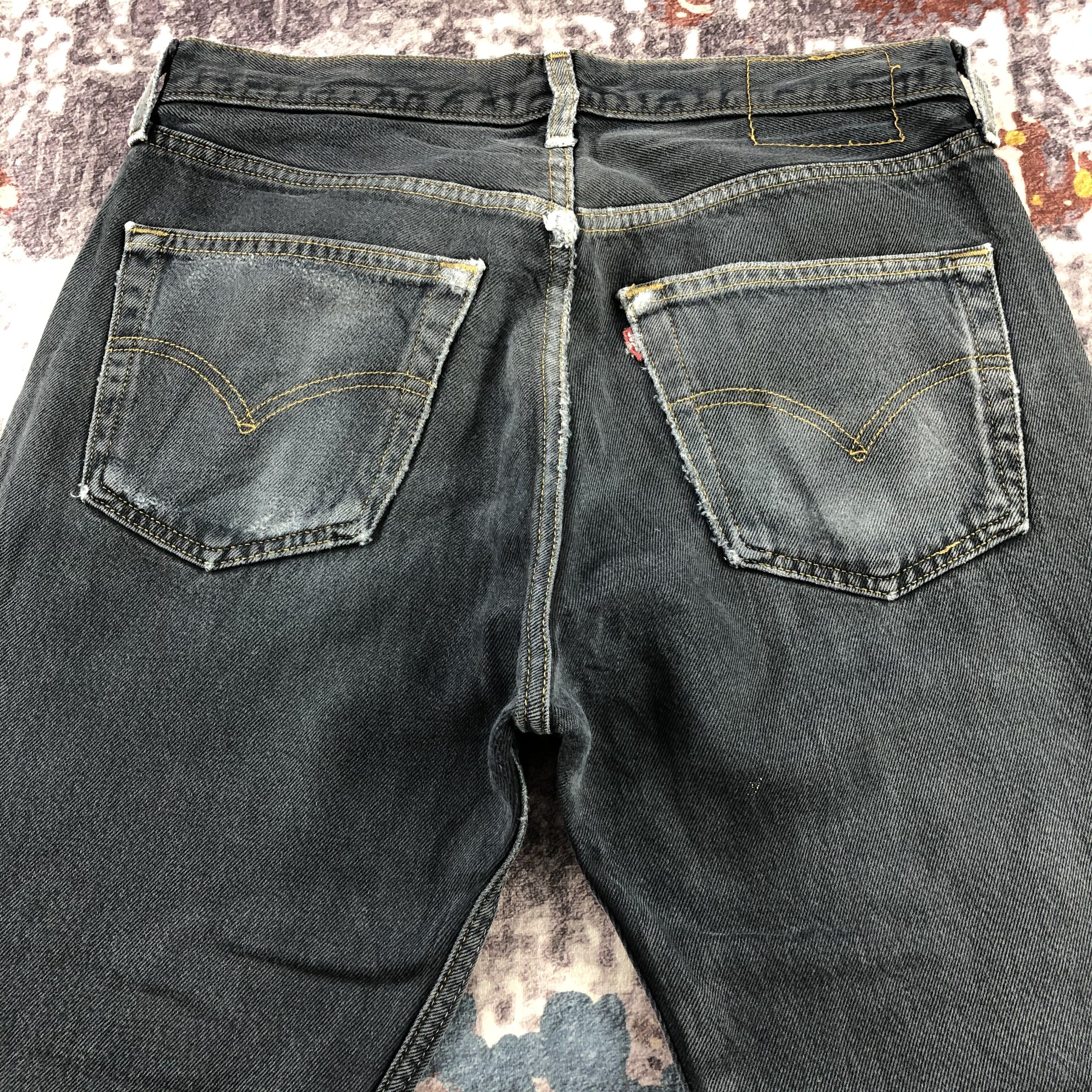 Levi's 90s Vintage Faded Black Levis 501 Jeans-JM3049 Size US 30 / EU 46 - 5 Thumbnail