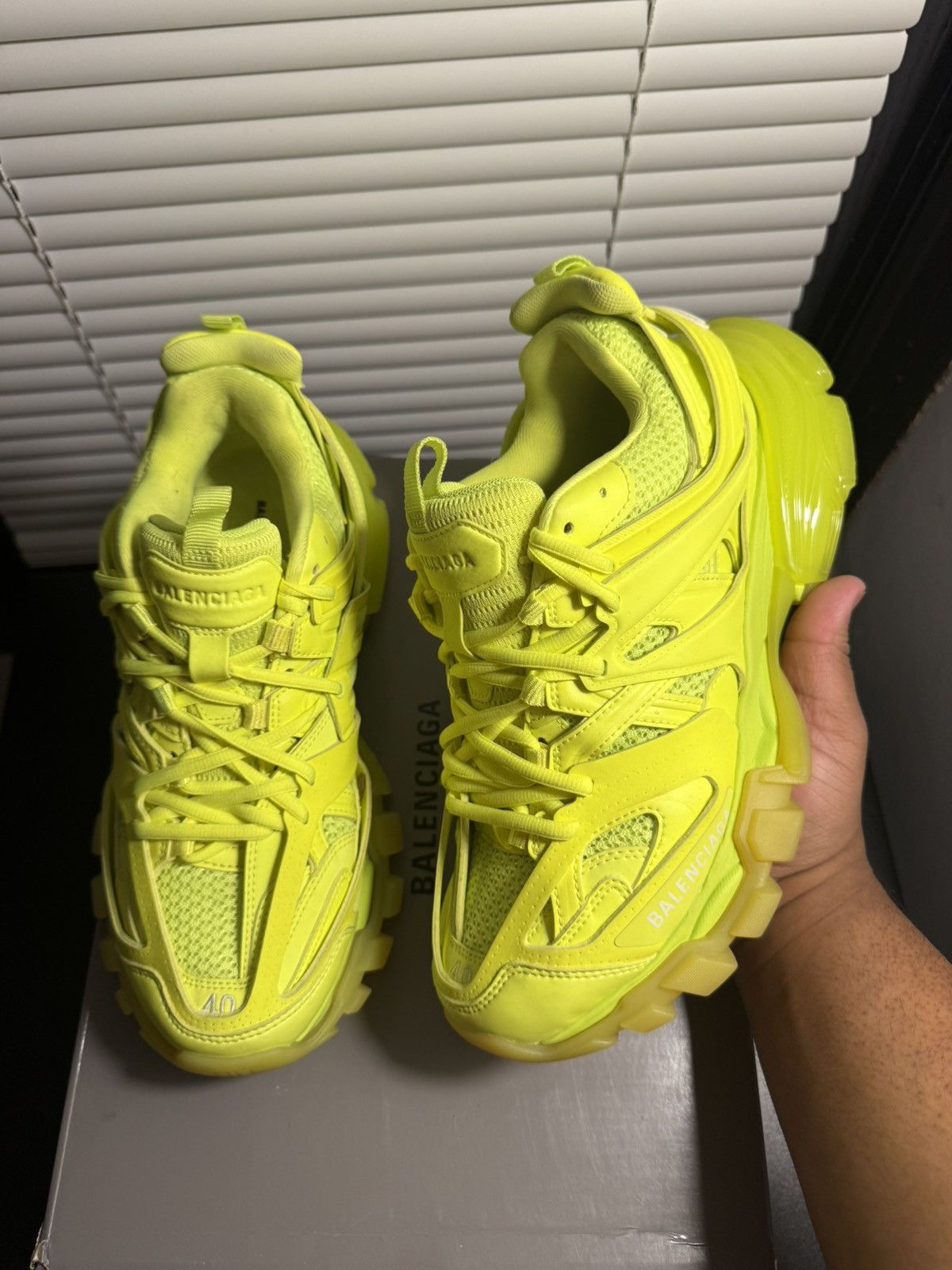 Balenciaga Balenciaga Track Neon Yellow Low Top Sneaker 7 US / 40 EU Size US 7 / EU 40 - 1 Thumbnail