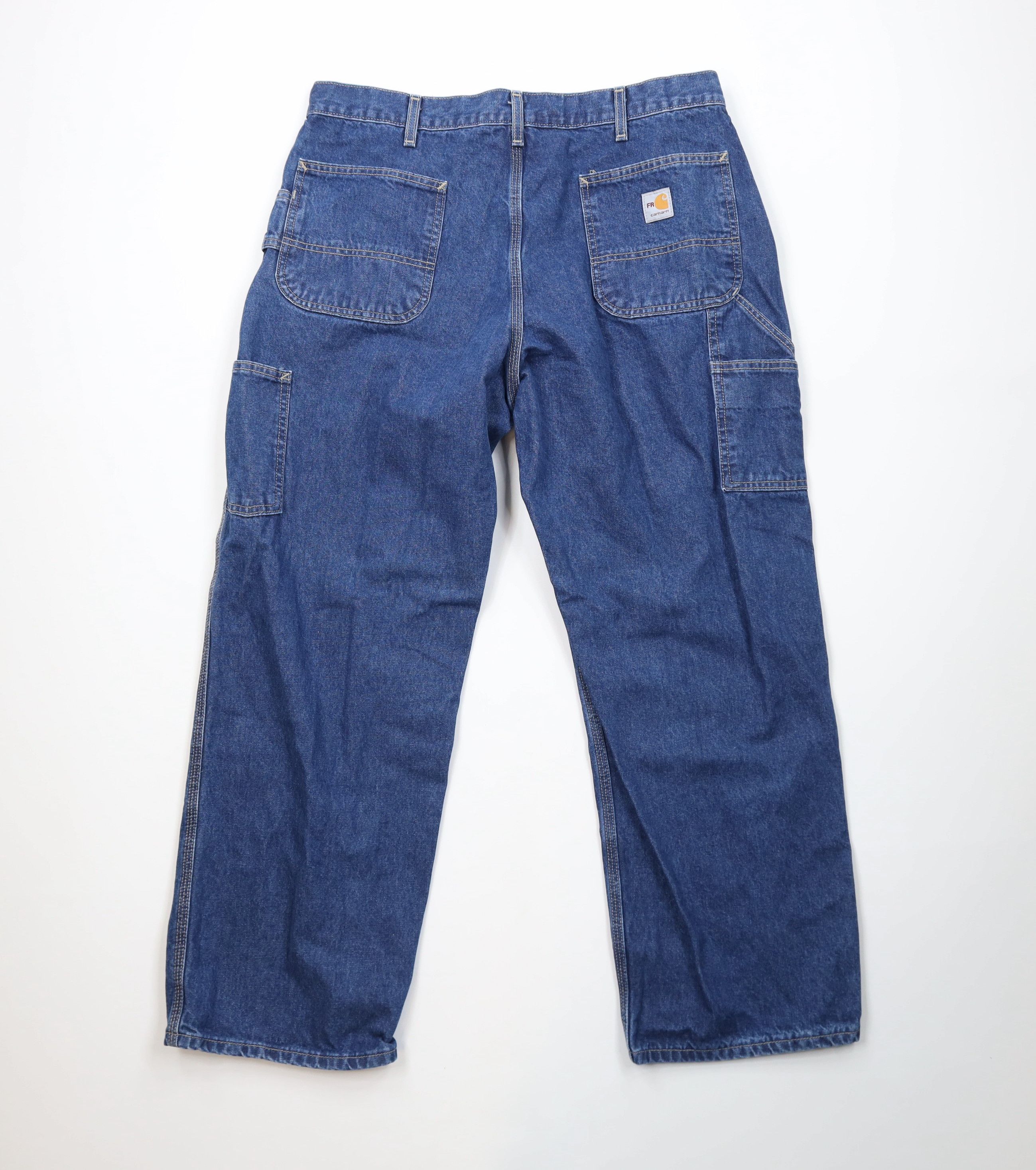 Carhartt Vintage Y2K Carhartt FR Resistant Wide Leg Dungaree Jeans Size 38" / US 16 / IT 52 - 10 Thumbnail