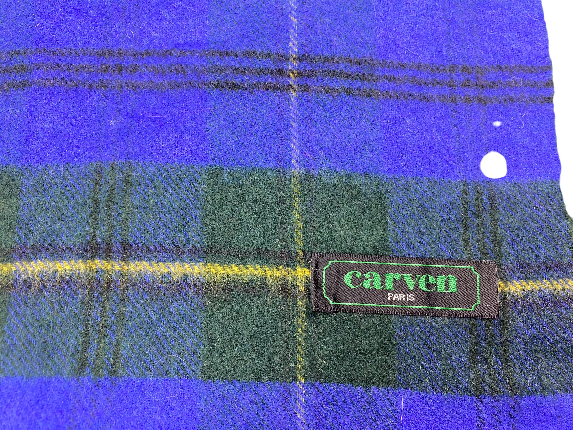 Carven Vintage Carven Paris Checkered Scarf 90s Silk Fashion Size ONE SIZE - 11 Thumbnail