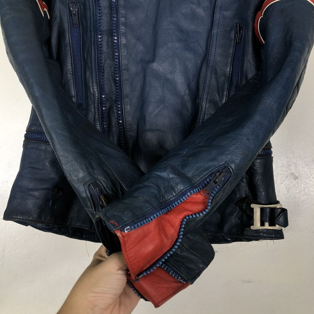 Vintage 🔥VINTAGE BIKER LEATHER JACKET RACING MADE IN ENGLAND ECHTES Size US M / EU 48-50 / 2 - 15 Thumbnail