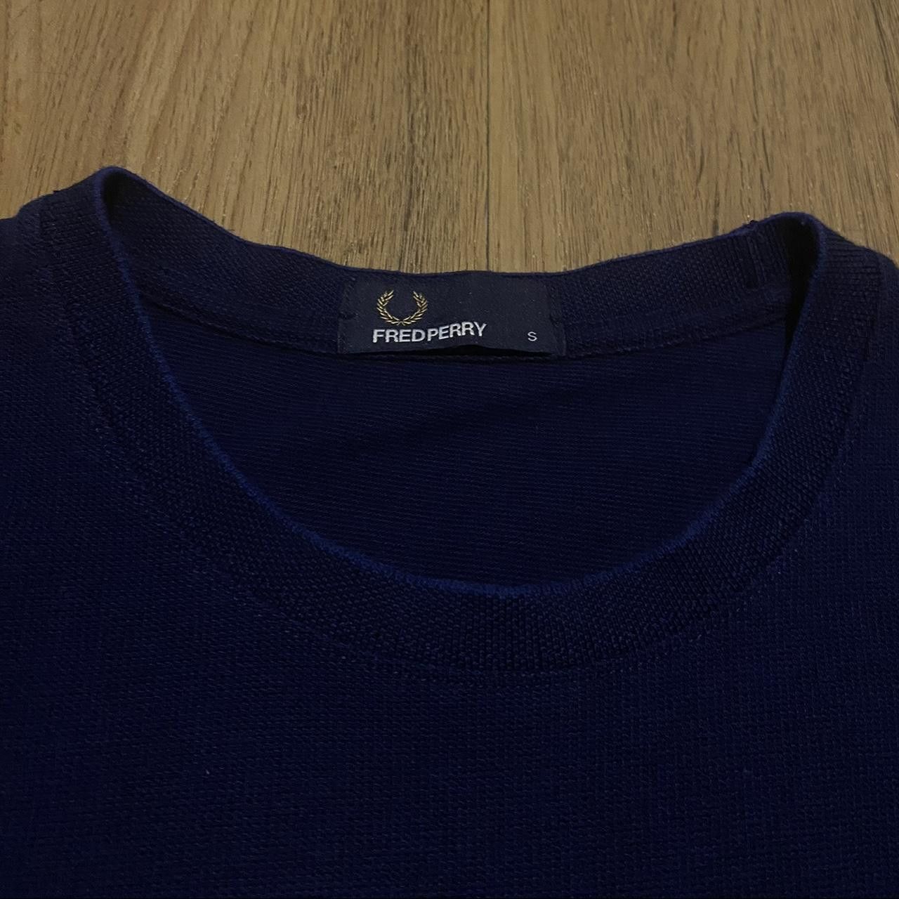 Fred Perry Navy Fred Perry Pocket T-shirt with white trim Size US S / EU 44-46 / 1 - 4 Thumbnail