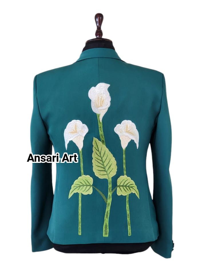 Other Men 2PC Customized floral embroidery western Nudie outfit Size 46S - 4 Thumbnail