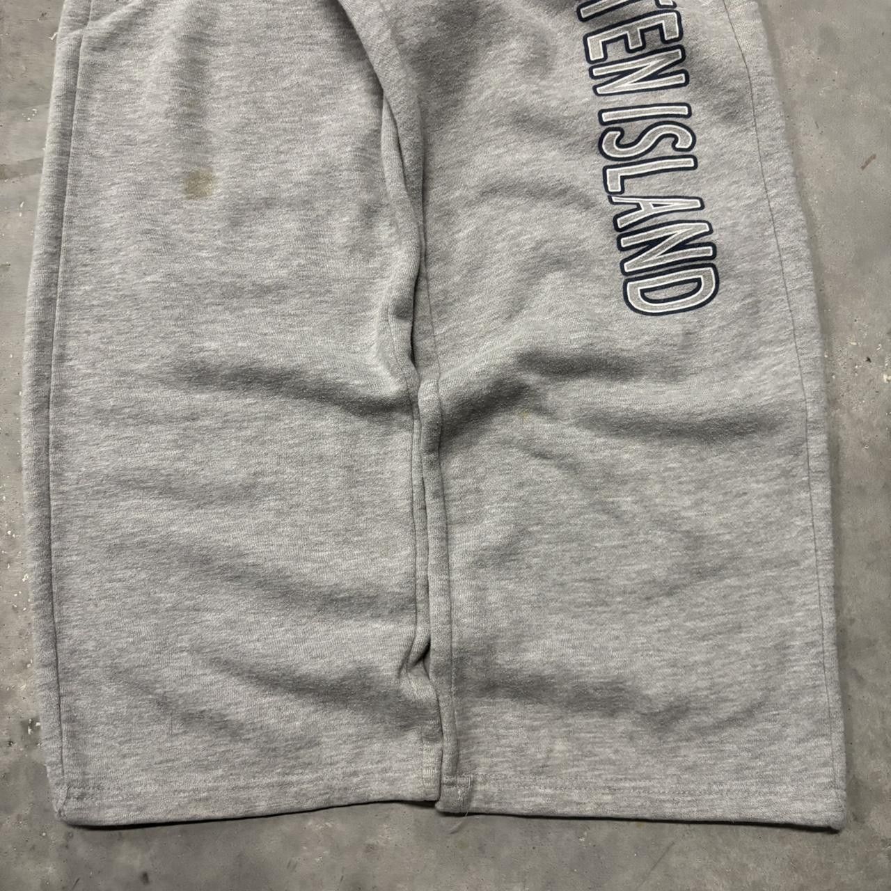 Japanese Brand × Vintage Crazy Vintage Y2K/2000s Light Grey Streetwear Essential Sweatpants! Size US 34 / EU 50 - 6 Thumbnail