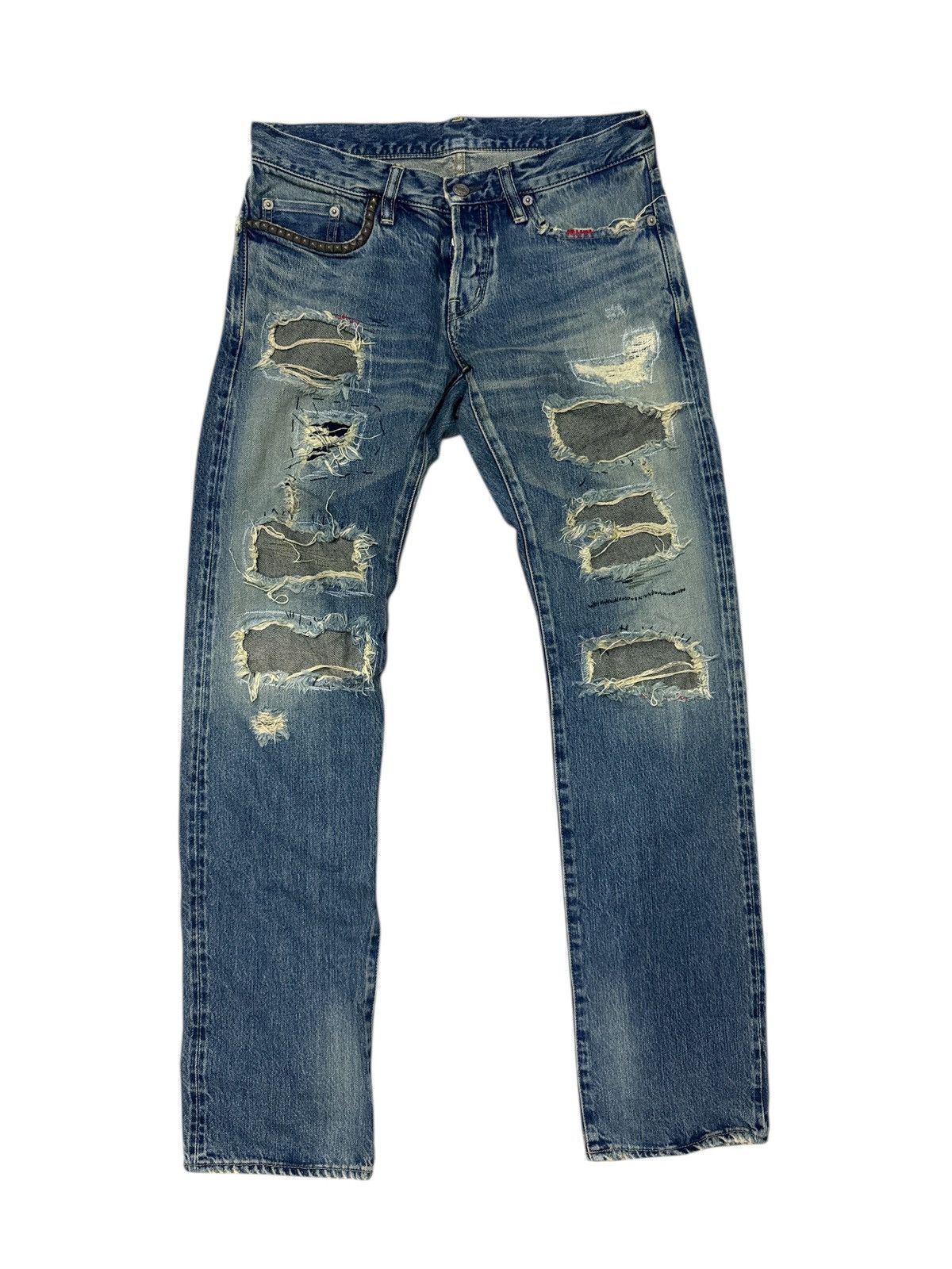 Hysteric Glamour HYSTERIC GLAMOUR DESTROYED JEANS SIZE 30 Size US 30 / EU 46 - 1 Thumbnail