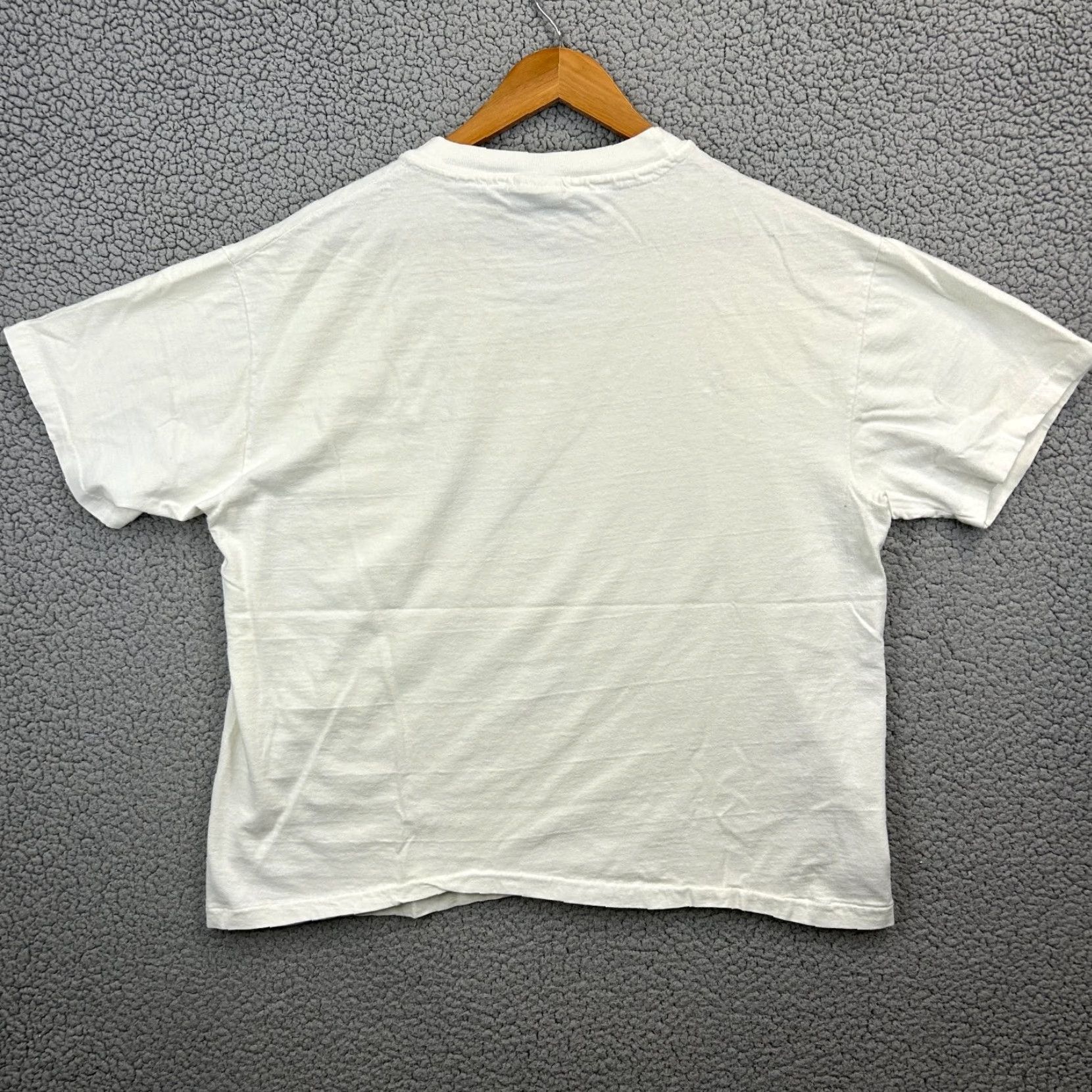 Hanes VINTAGE Hanes Men's White L Noah's Ark Graphic T-Shirt 100% Cotton 90s Ark Crew Neck Short Sleeve Tee Shirt Mens Size US L / EU 52-54 / 3 - 5 Thumbnail