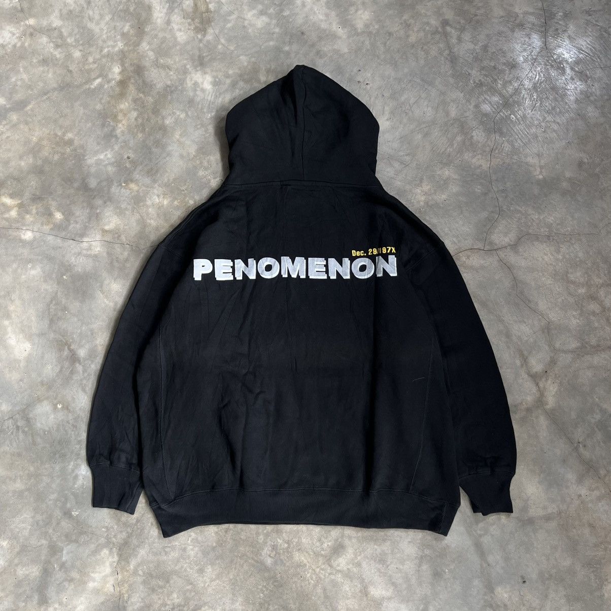 PHENOMENON 2000s Phenomenon Boxy Black Hoodie Size US L / EU 52-54 / 3 - 2 Thumbnail
