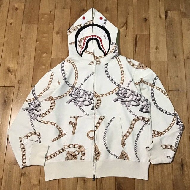 Bape Bape x Bounty Hunter Shark Hoodie | Grailed