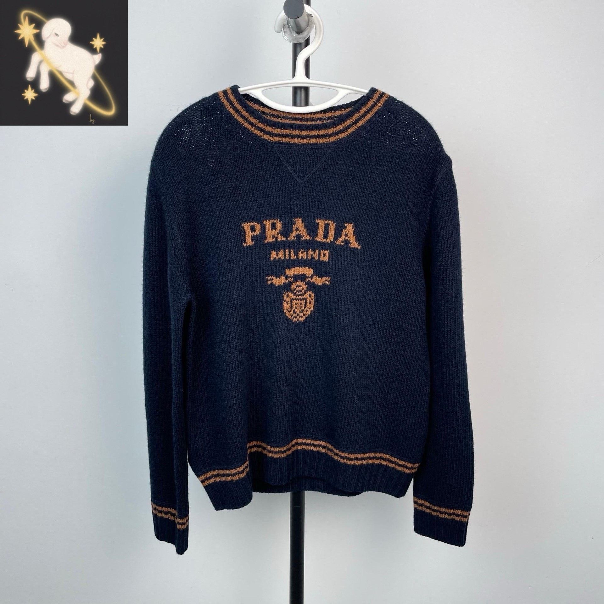 Prada Prada Retro Blue Sweater 36 Women Size S / US 4 / IT 40 - 1 Thumbnail