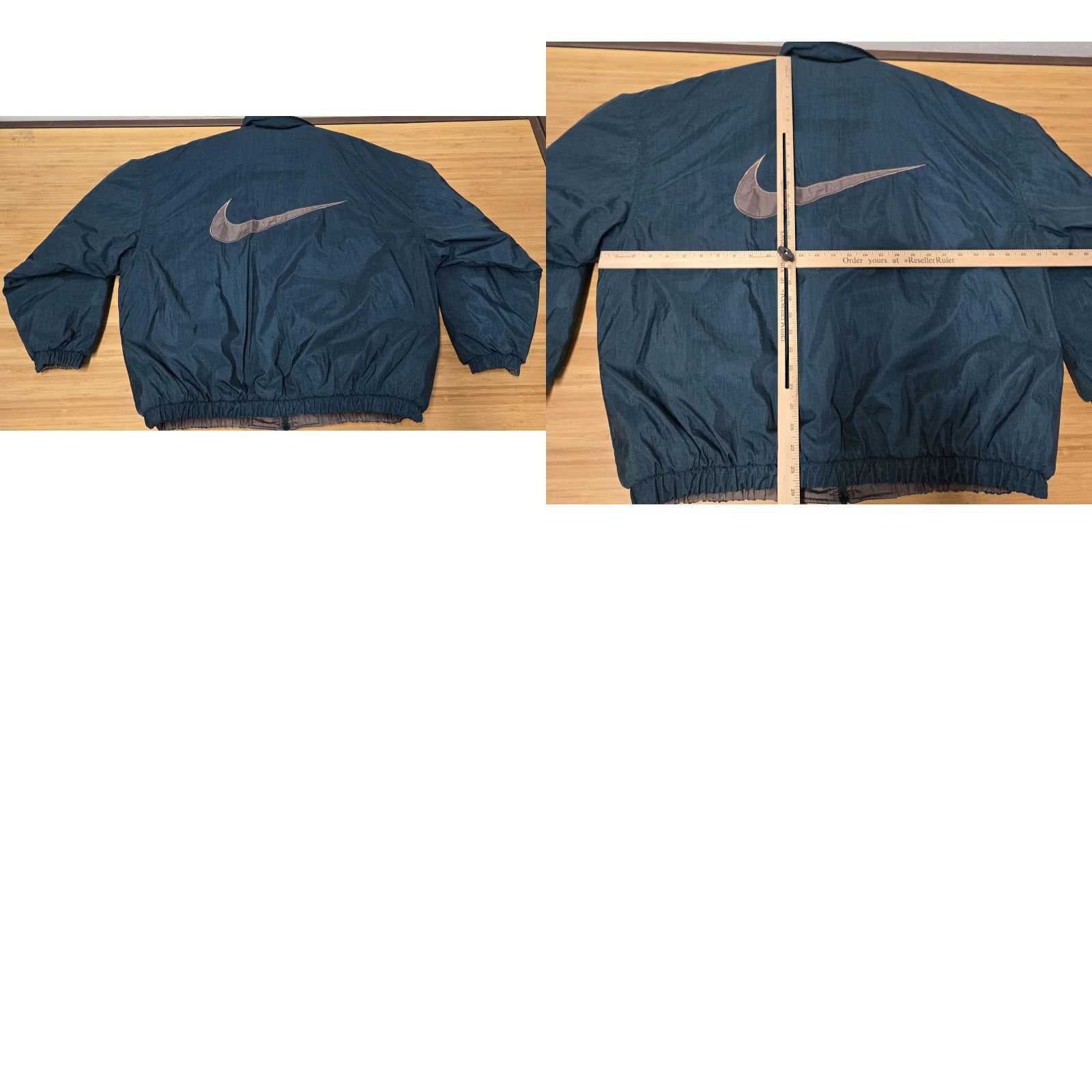 Nike Nike Athletic Jacket Mens XL Green Gray Full Zip Quilted Lined Back Swoosh Logo Size US XL / EU 56 / 4 - 8 Thumbnail