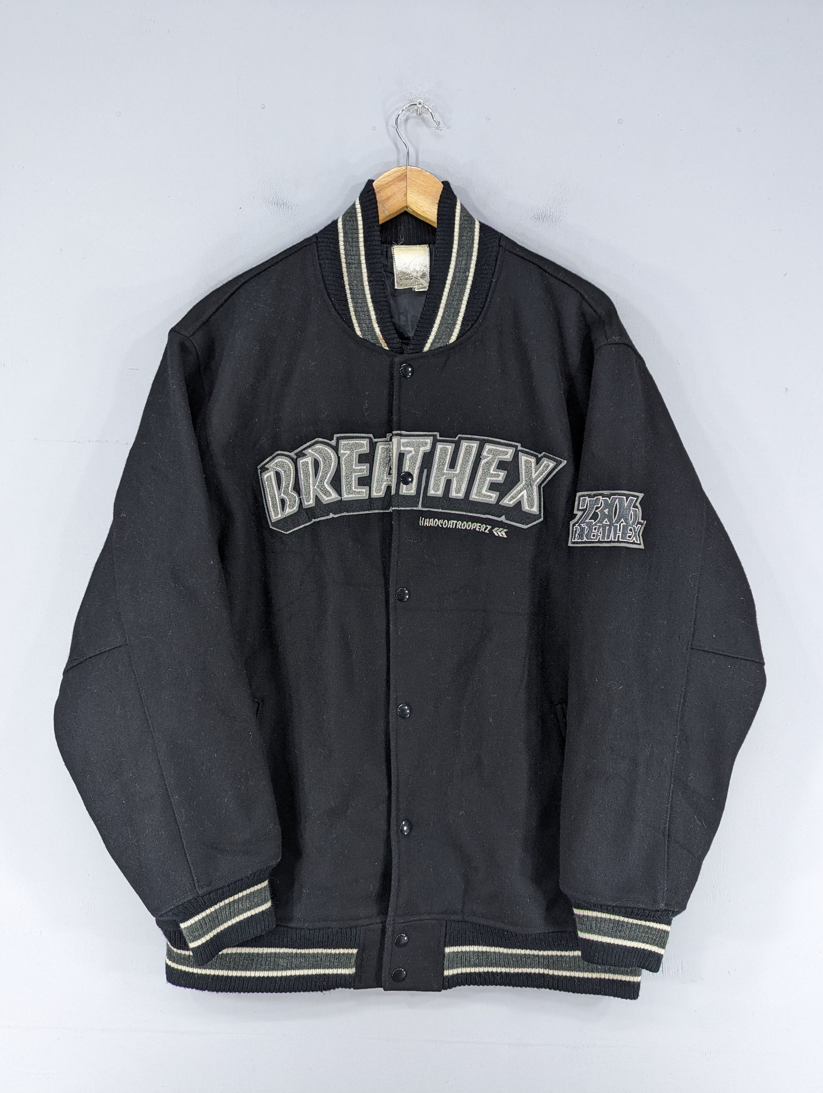 Japanese Brand 🔥RARE🔥Vintage Breathex Mathafooka Wool Varsity Jacket Size US XL / EU 56 / 4 - 1 Thumbnail