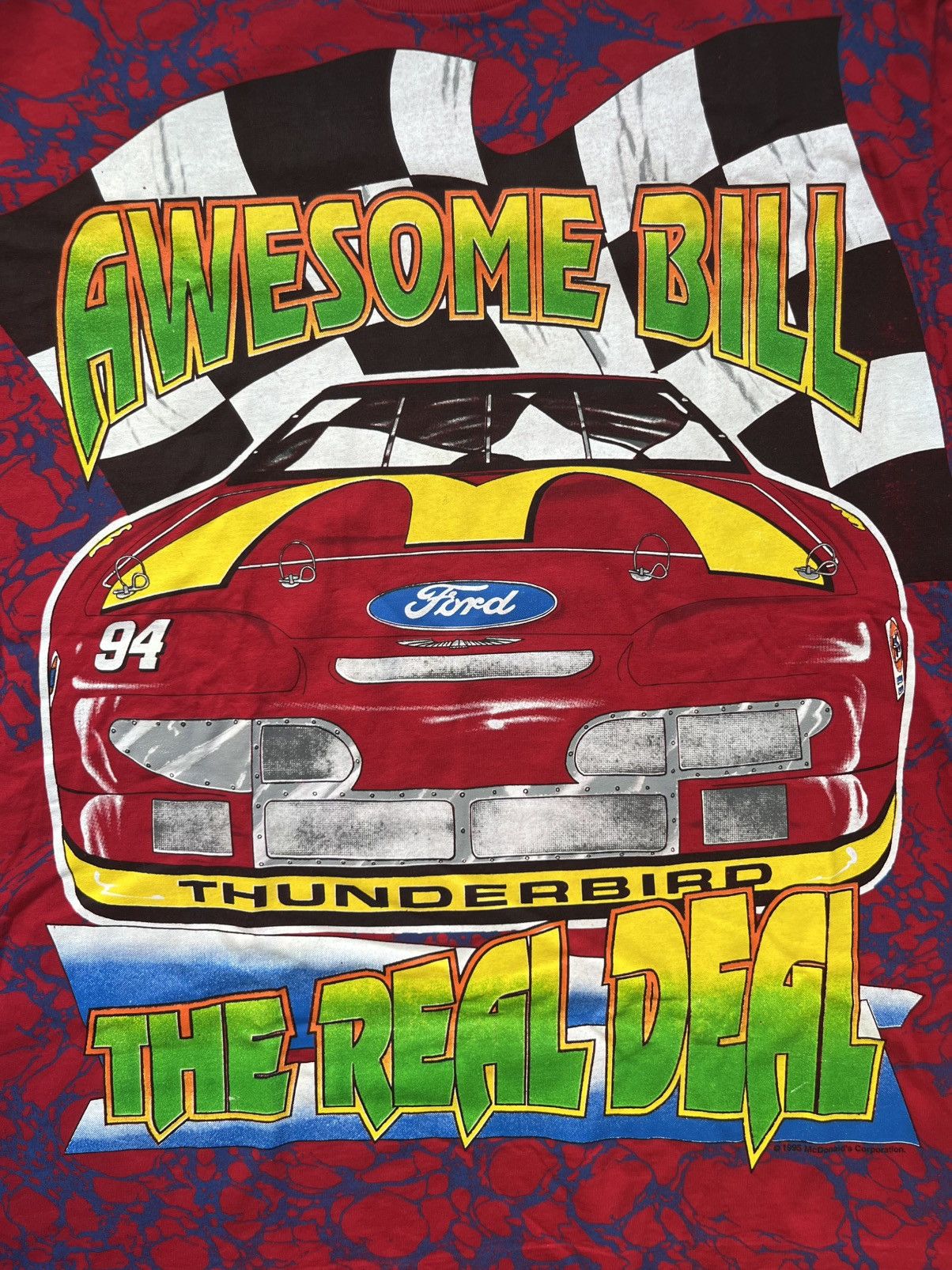 NASCAR Vintage Bill Elliott AOP NASCAR Tee Size US XL / EU 56 / 4 - 3 Thumbnail