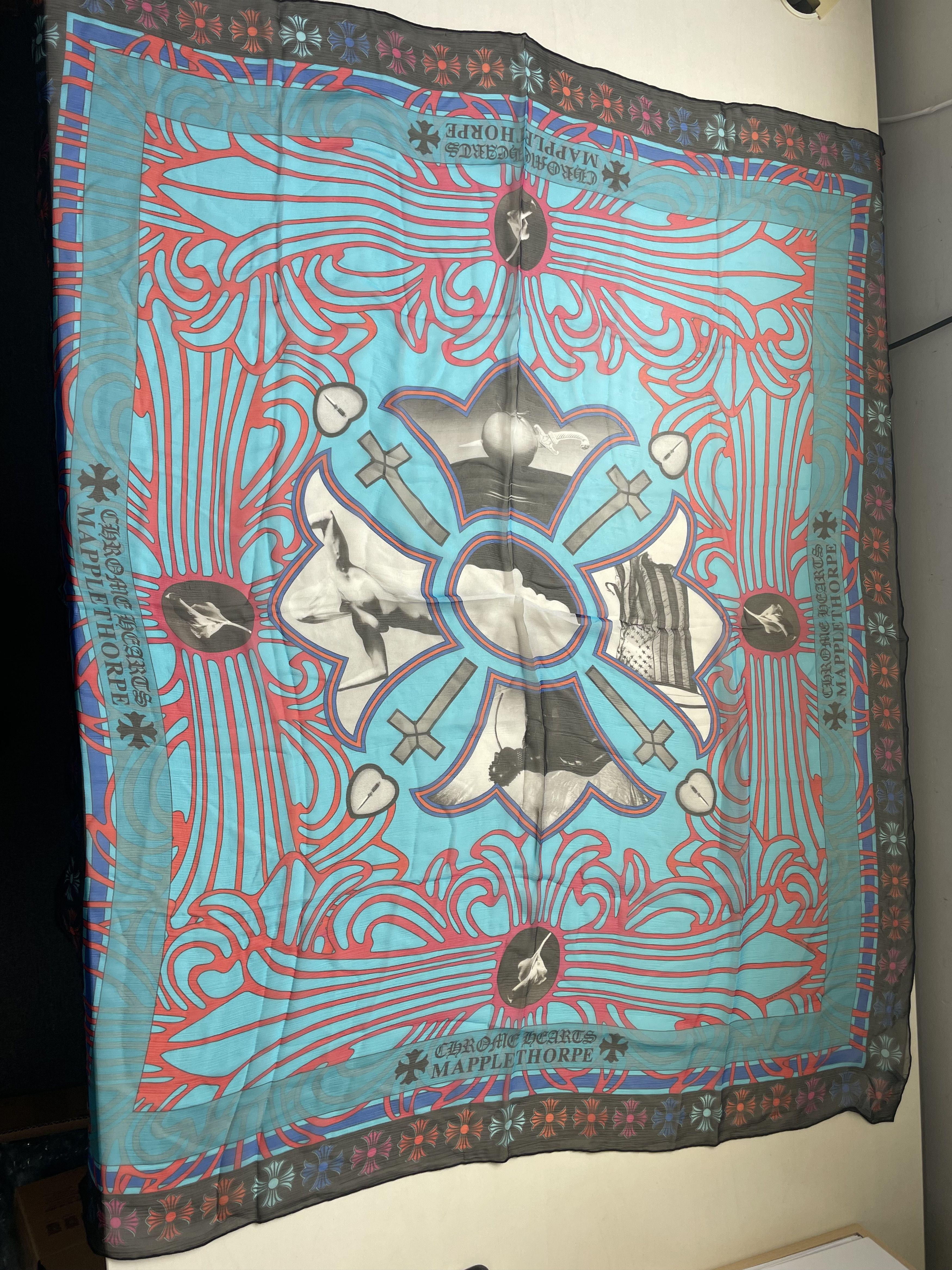 Chrome Hearts Chrome Hearts Mapplethorpe Silk Scarf Size ONE SIZE - 5 Thumbnail