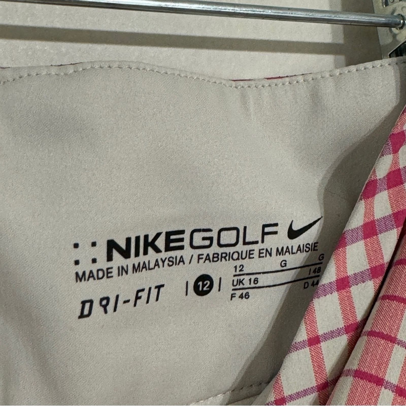 Nike Nike Golf Dri Fit Plaid Tennis Skort Pink Size 12 Size 34" / US 12 / IT 48 - 7 Thumbnail