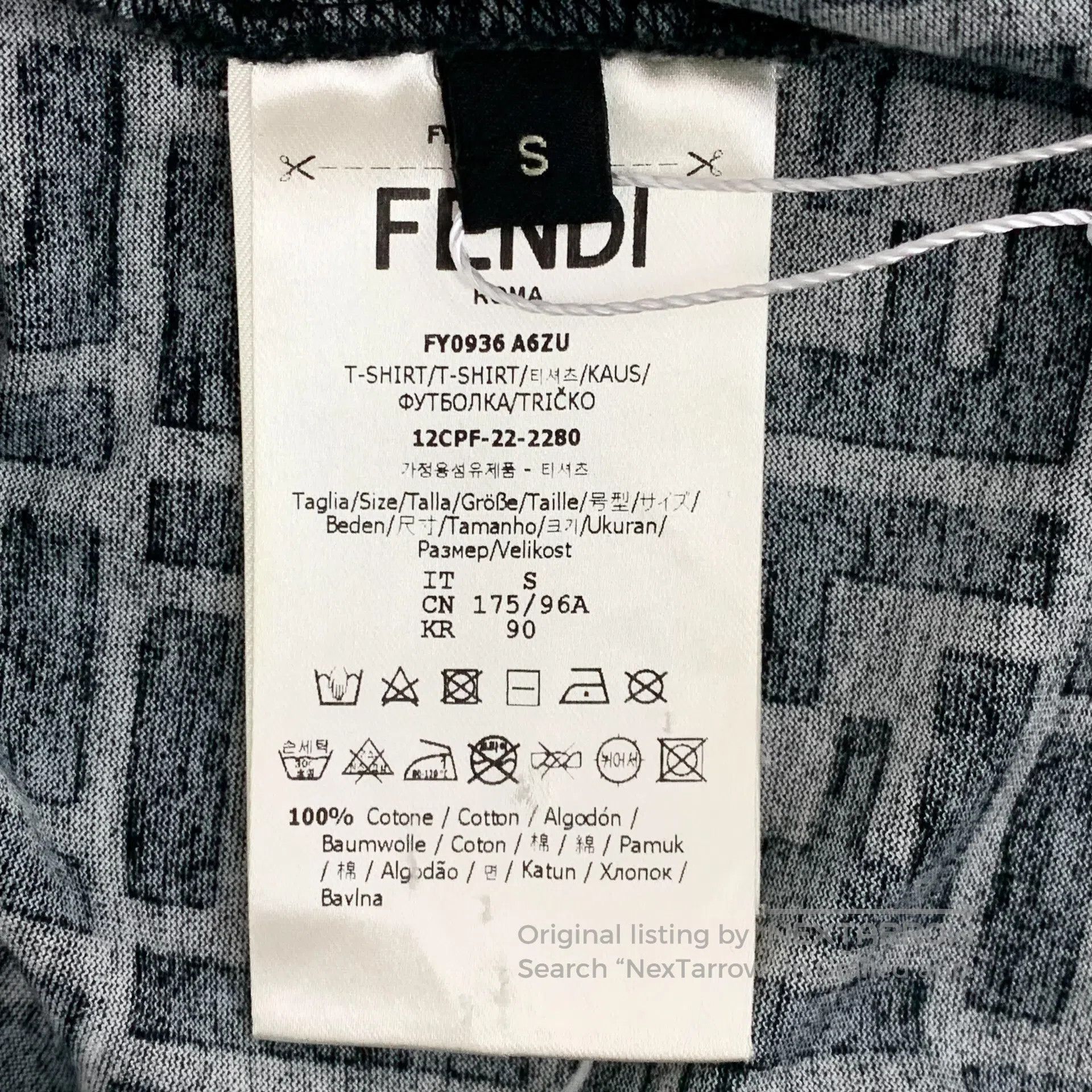 Fendi FENDI Black Classic Double F Printed Cotton Round Neck Sho Size US S / EU 44-46 / 1 - 6 Thumbnail