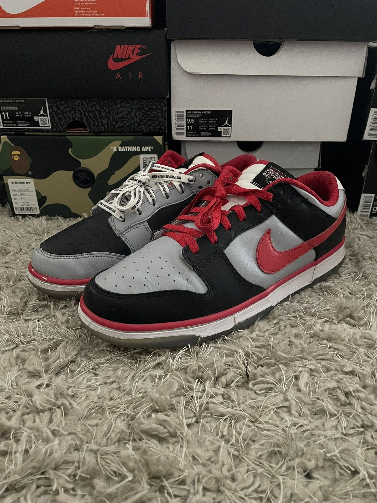 Nike Nike Dunk Low x Clark Atlanta University Panthers Size US 12.5 / EU 45-46 - 1 Thumbnail