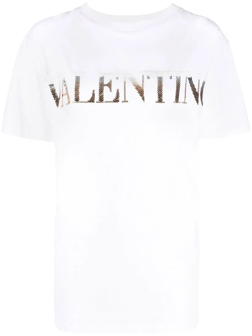Valentino o1y0326 Logo T- Shirt in White Size M / US 6-8 / IT 42-44 - 1 Thumbnail