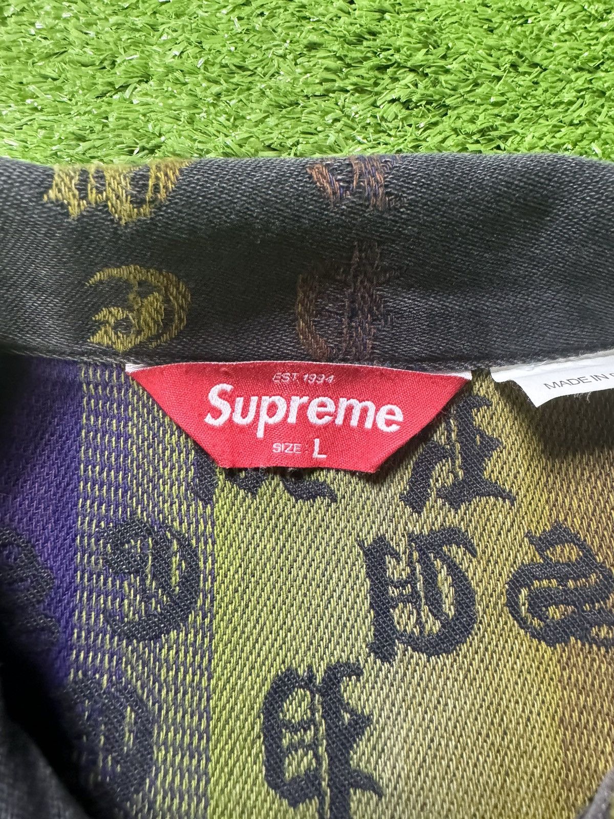 Supreme Supreme Gradient Jacquard Denim Work Jacket Size US L / EU 52-54 / 3 - 6 Thumbnail