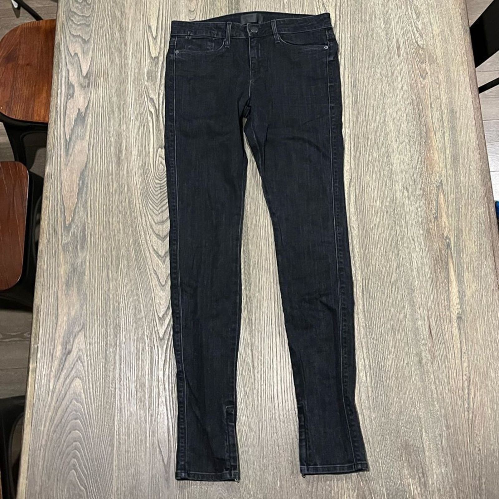 Vince Vince Skinny Jeans Mid Rise Zip Hem Denim Cotton Blend Sz 27 Size 27" / US 4 / IT 40 - 1 Thumbnail