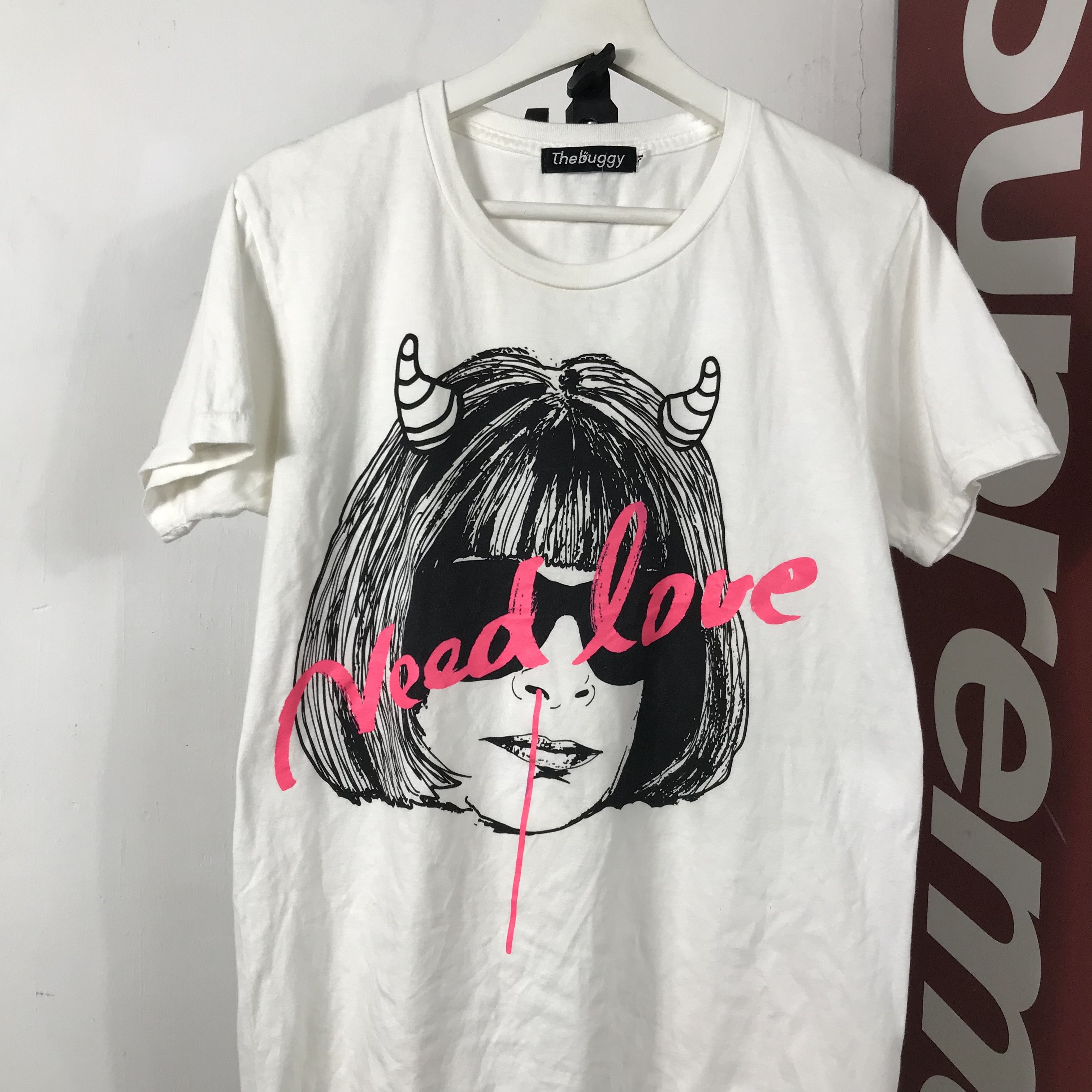 Hysteric Glamour Onboard Blessing Photo Tee Girl SATAN NEED LOVE Glamour Size US M / EU 48-50 / 2 - 2 Thumbnail