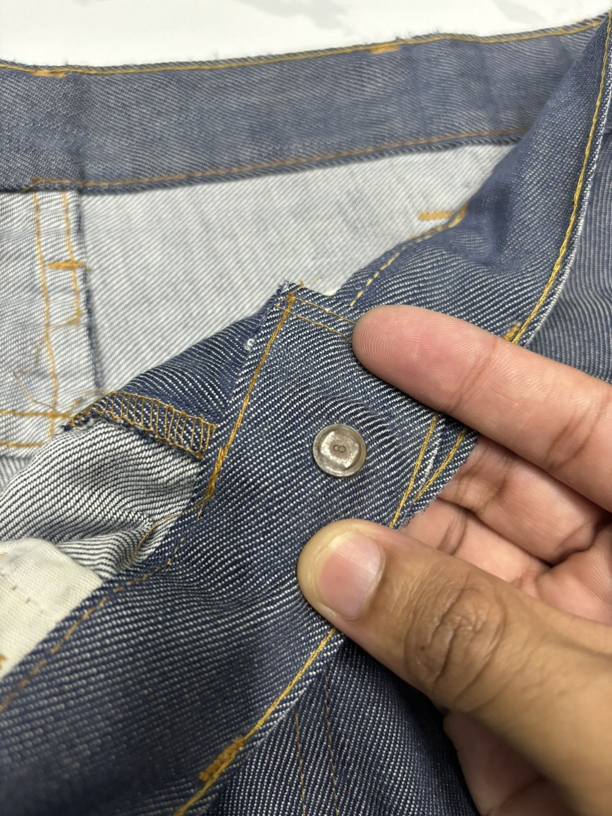 Levi's Vintage Levis Orange Tab Button 8 Flare Bootcut Crop Jeans Size US 28 / EU 44 - 10 Thumbnail