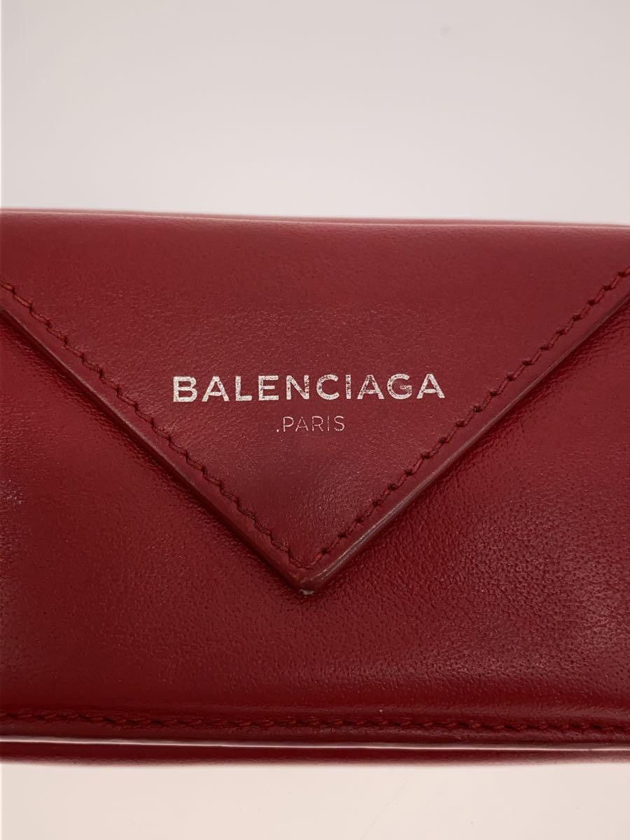 Balenciaga Balenciaga Leather Tri-Fold Wallet Red Size ONE SIZE - 3 Thumbnail
